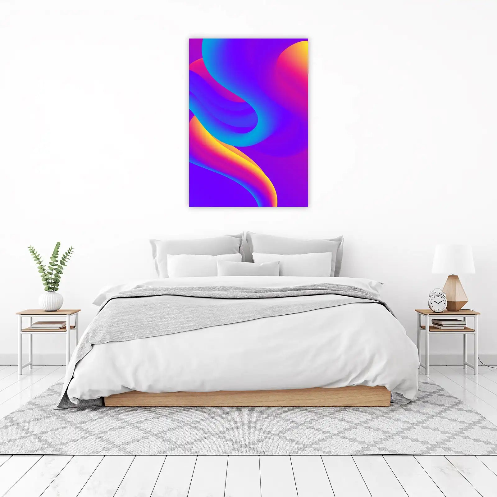 Vibrant Fluid Abstract Gradient Wall Art