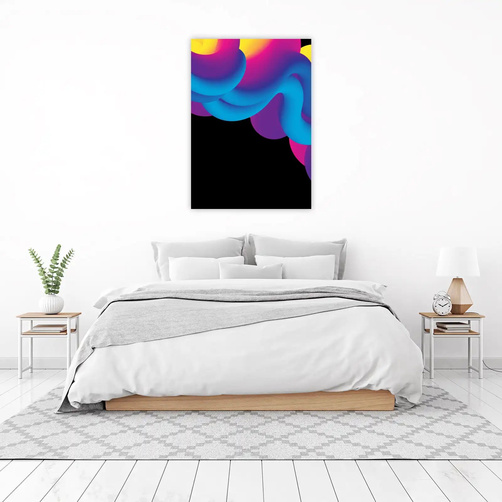Vibrant Flow Abstract 3D Tube Wall Art