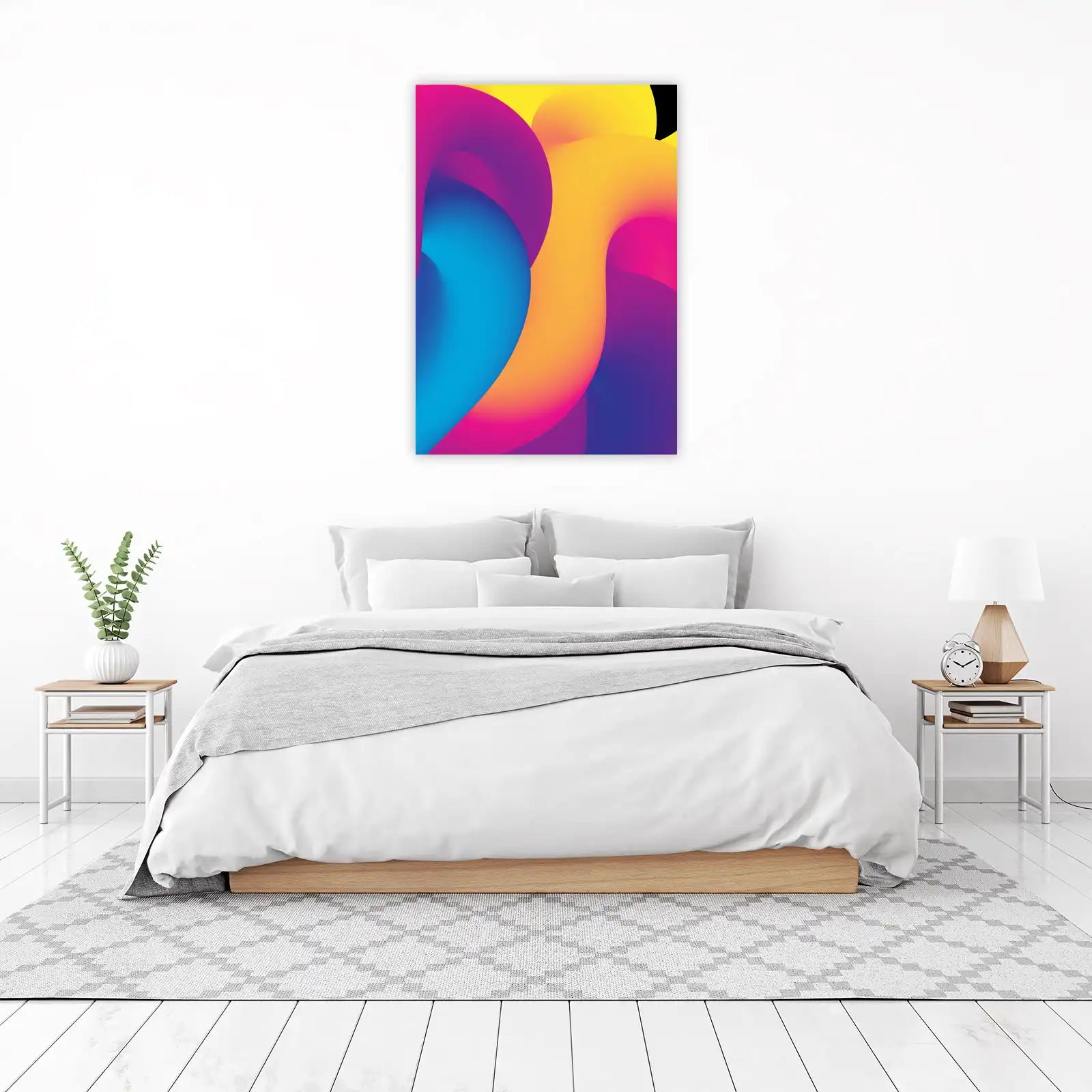 Vibrant Abstract Swirls Wall Art