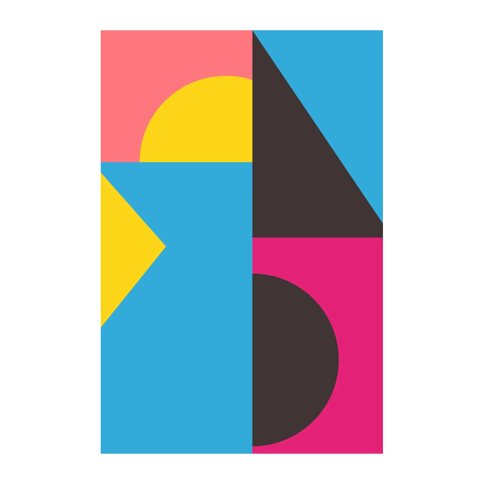Vibrant Geometric Shapes Modern Abstract Wall Art