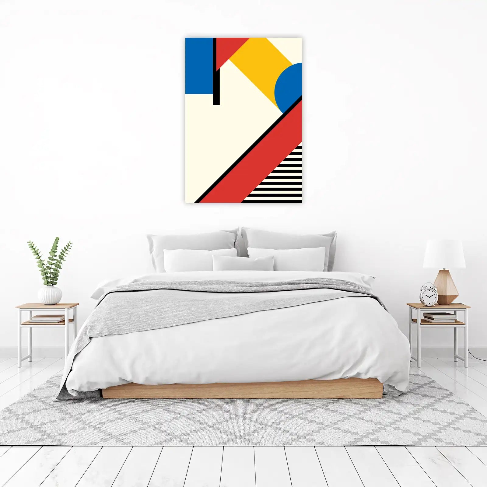 Abstract Geometric Shapes Bold Colors Wall Art
