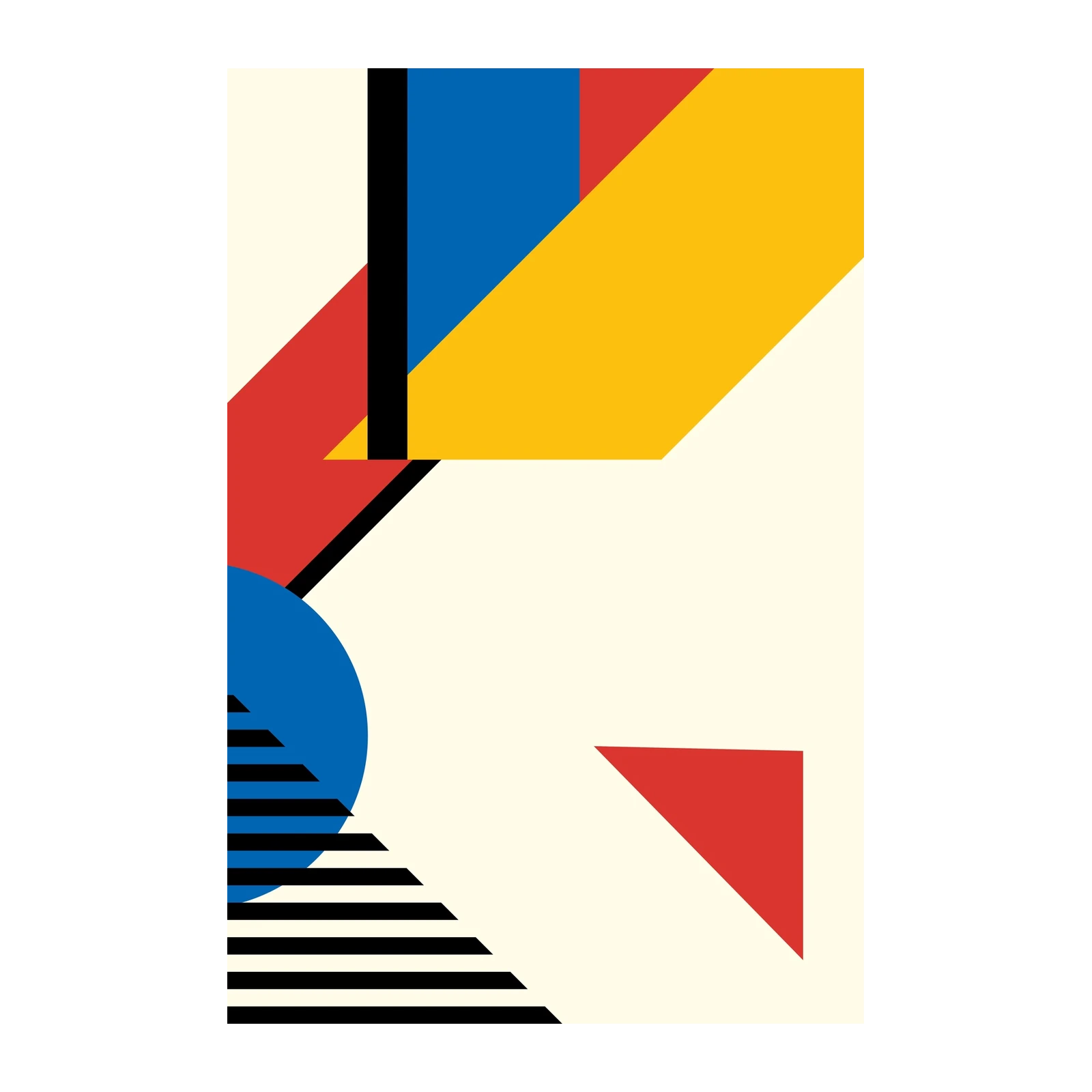 Abstract Geometric Memphis Style Wall Art