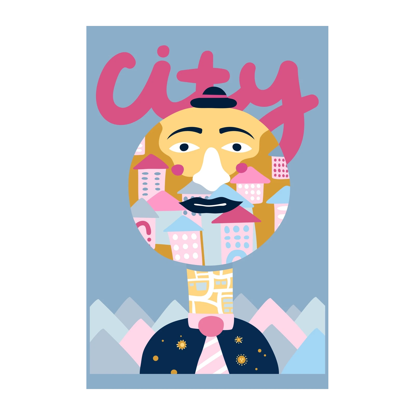 Whimsical City Portrait Wall Art