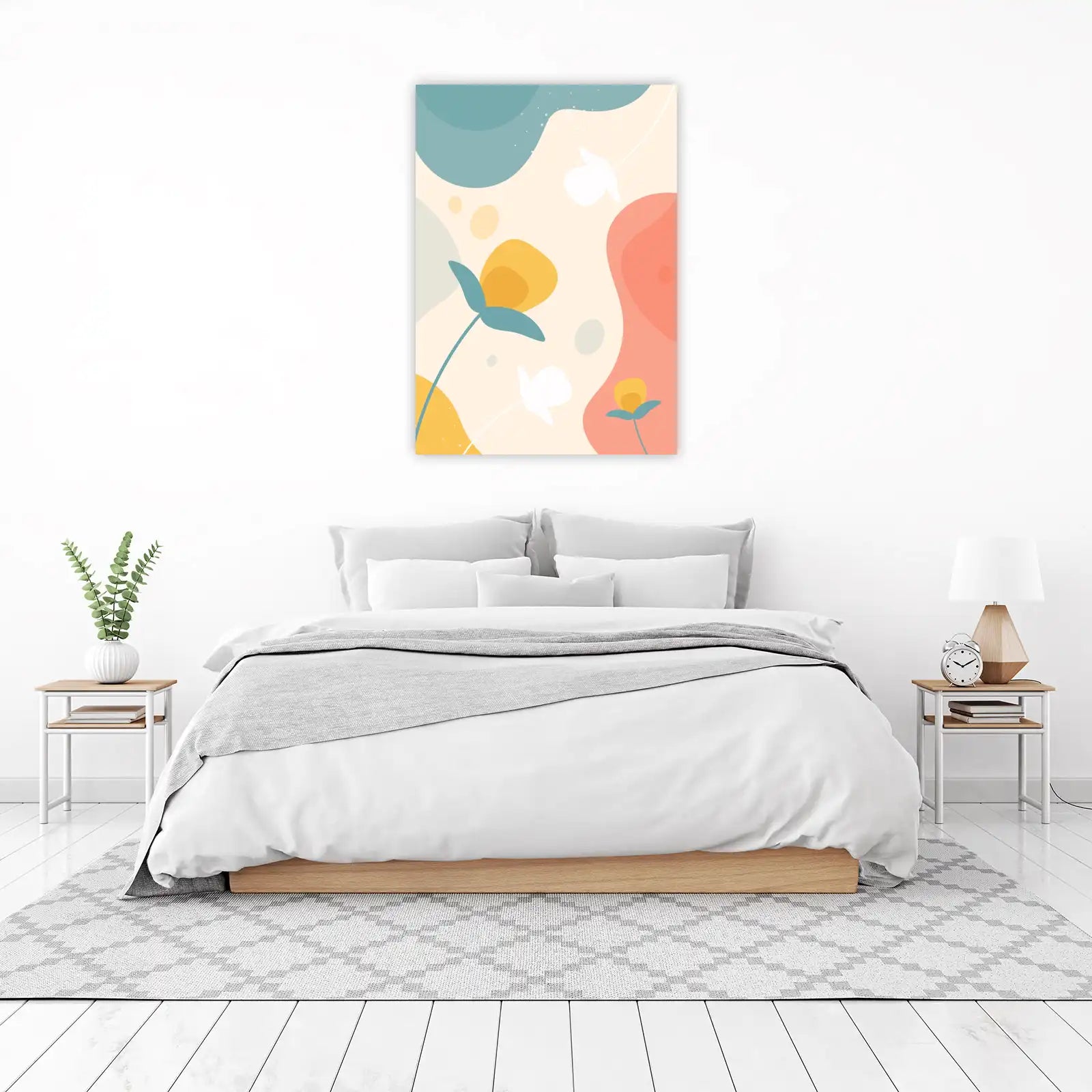 Abstract Floral Serenity Wall Art