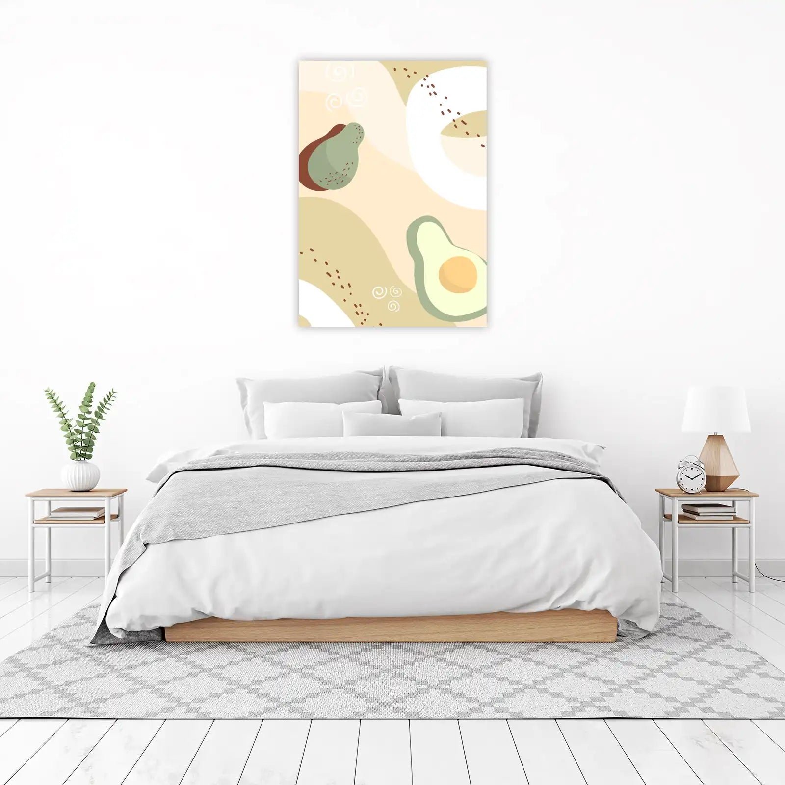 Modern Avocado Abstract Art Wall Art