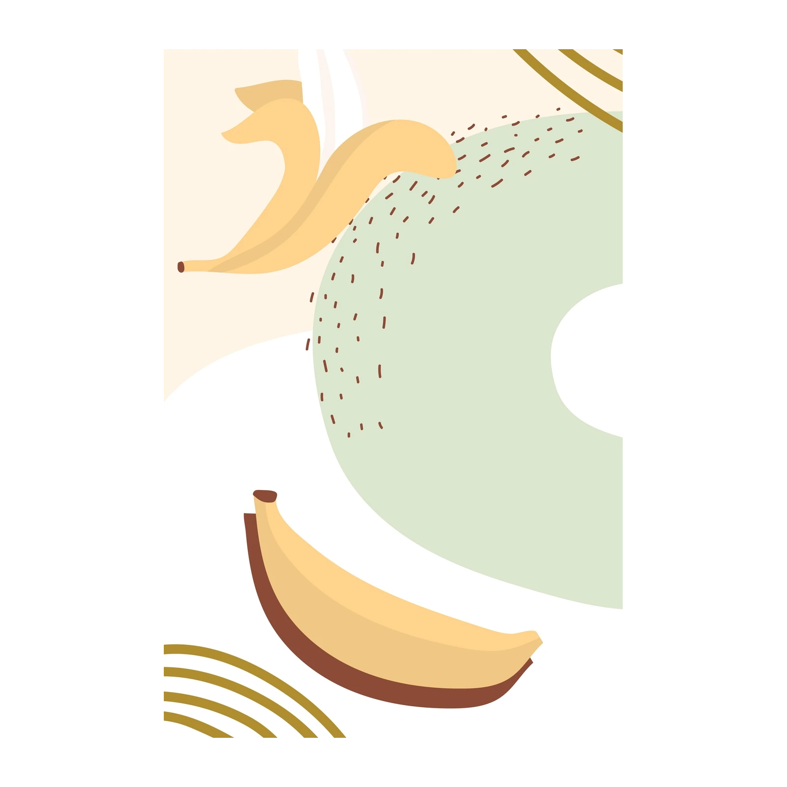 Abstract Banana Botanical Wall Art