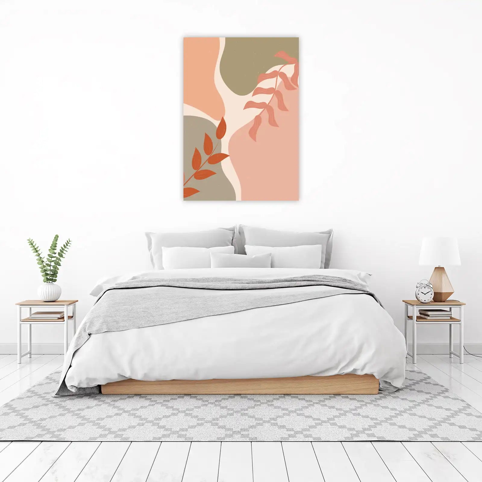 Abstract Botanical Blush & Sage Wall Art