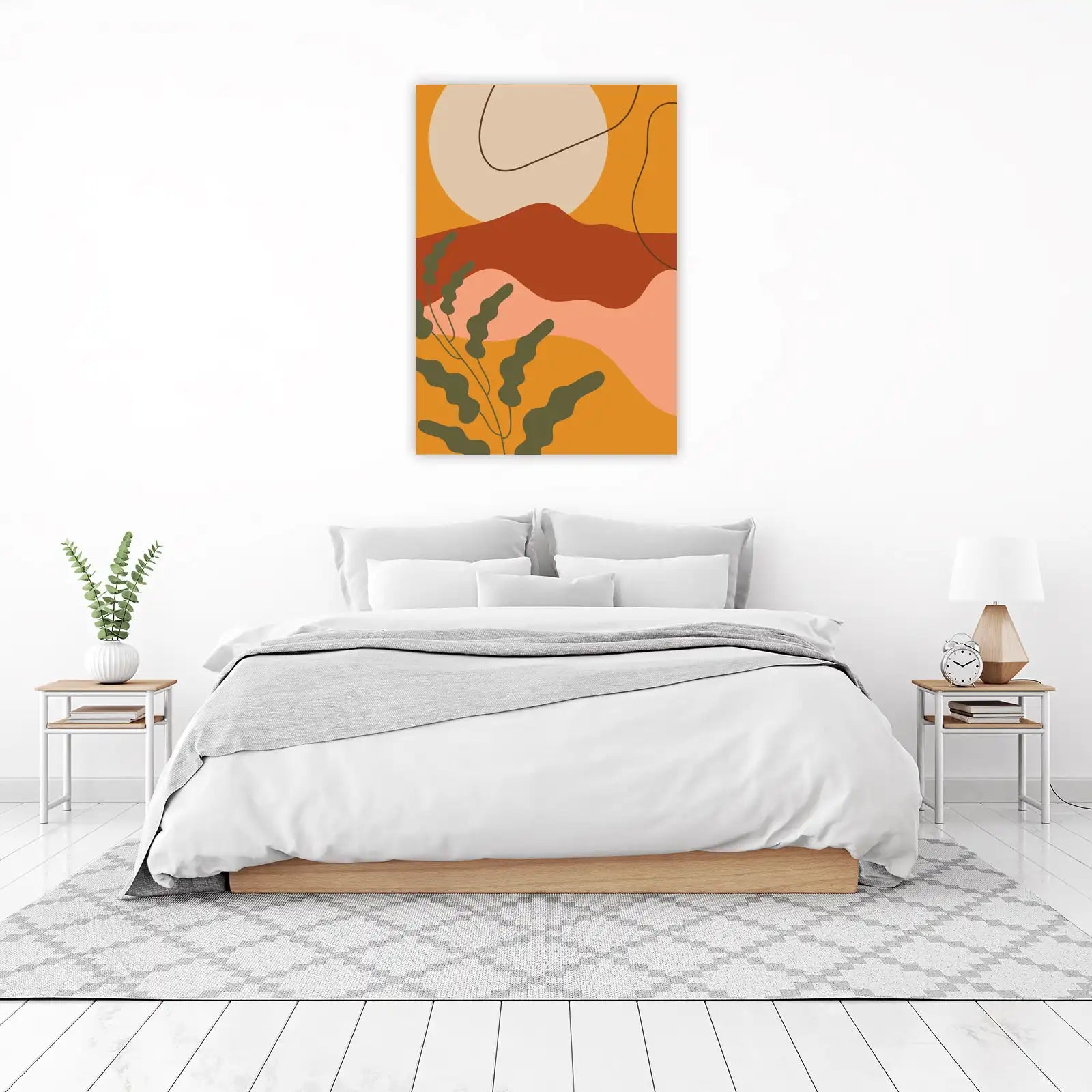 Abstract Desert Sun Botanical Wall Art