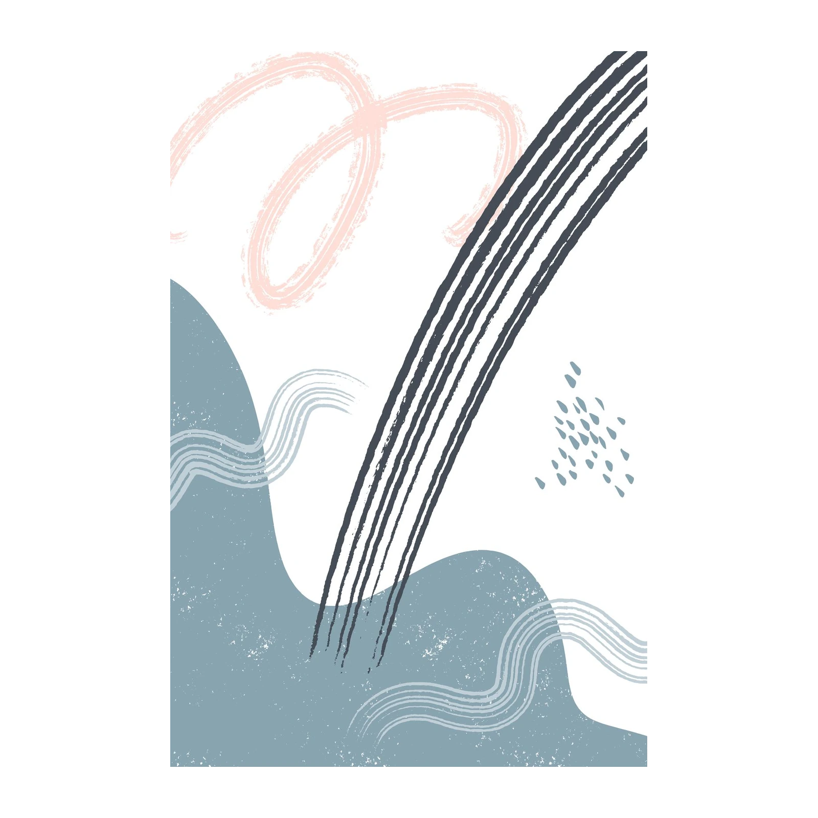 Abstract Waves & Strokes Wall Art