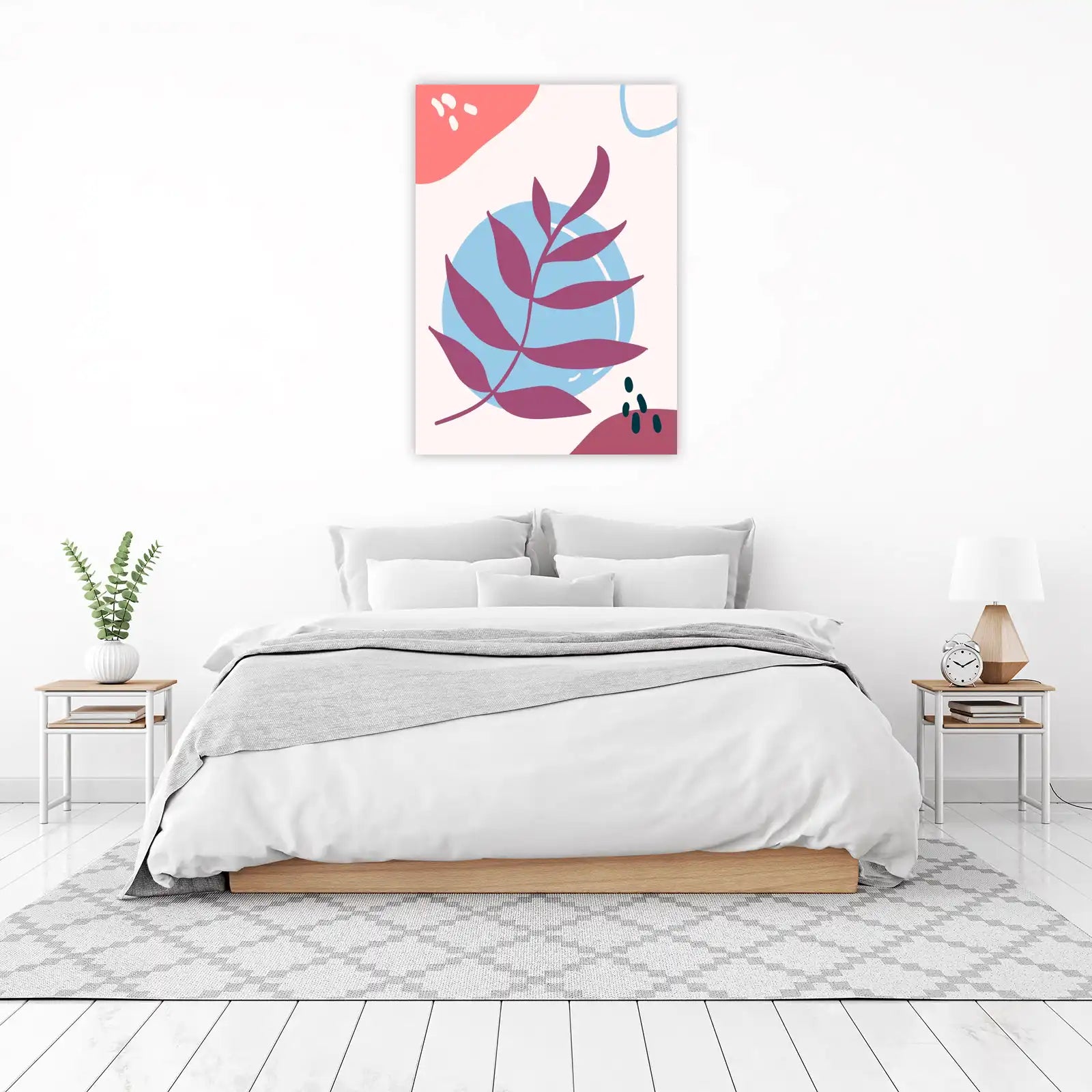 Modern Botanical Abstract Leaf Wall Art