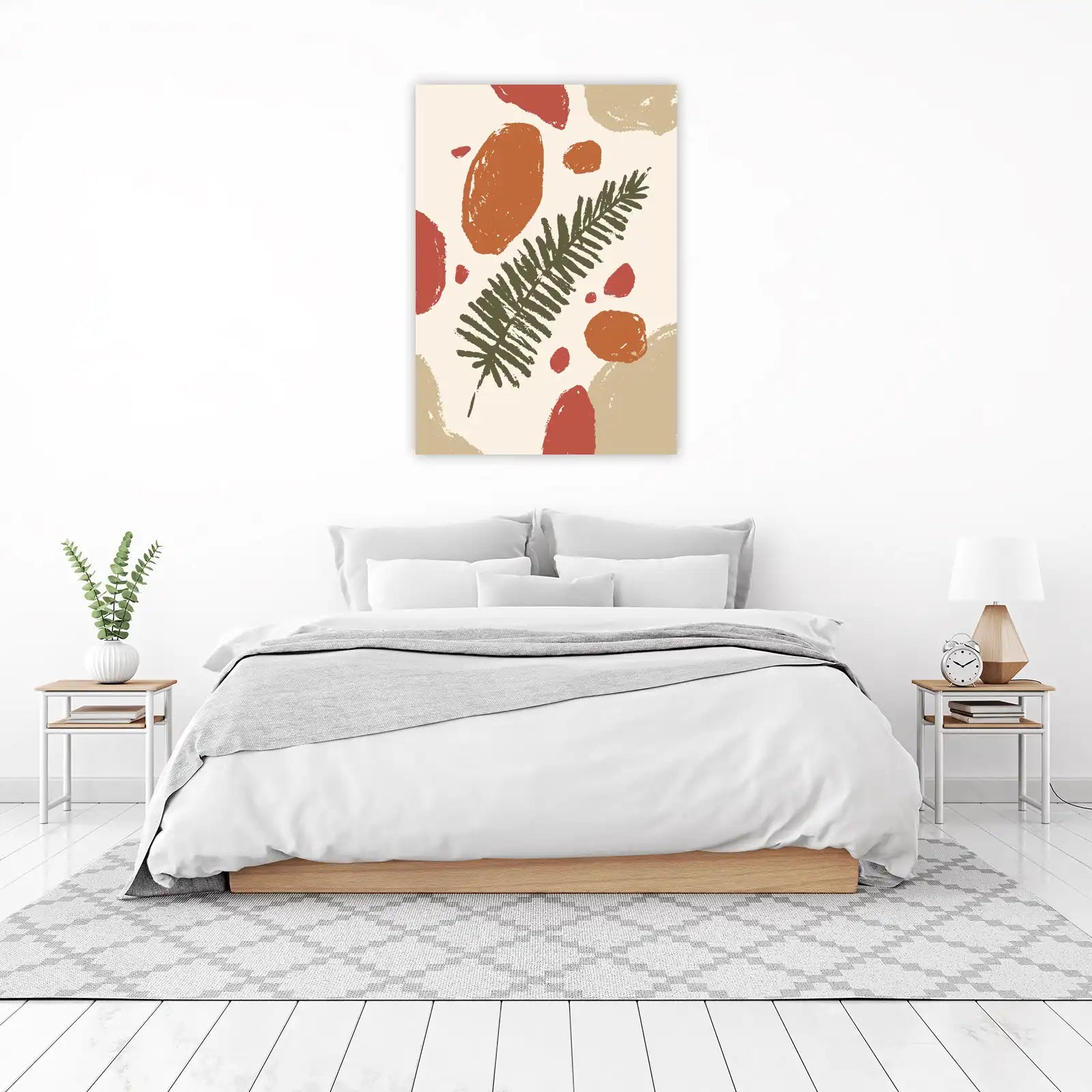 Terracotta Fern Abstract Boho Wall Art Wall Art