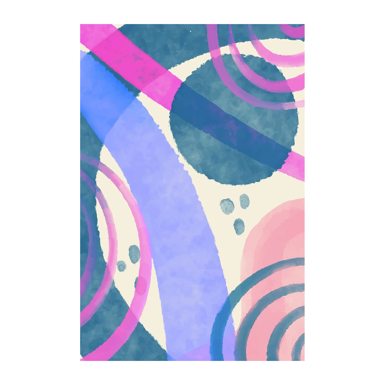 Abstract Geometric Shapes Wall Art