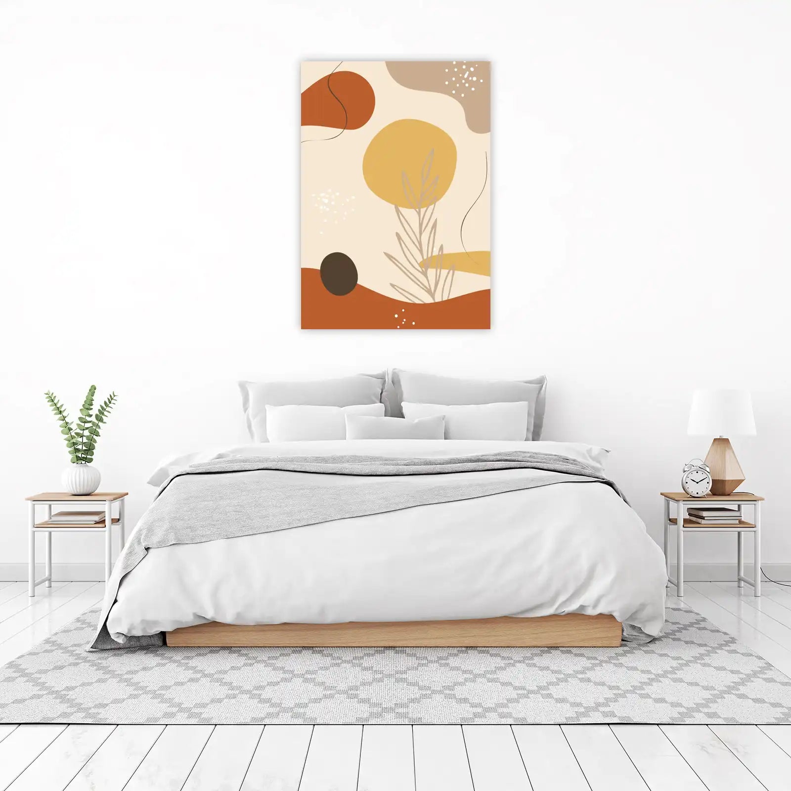 Boho Abstract Mid-Century Modern Wall Art