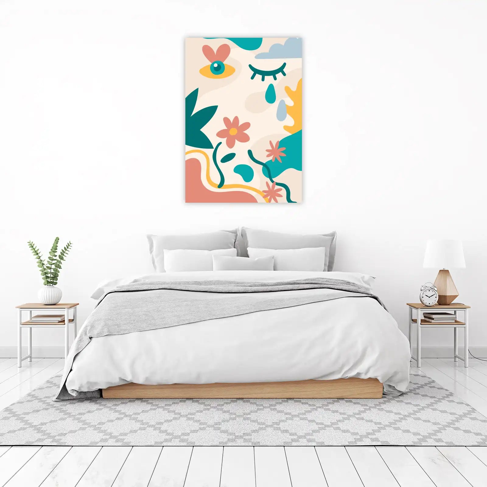 Abstract Boho Bloom & Tear Wall Art