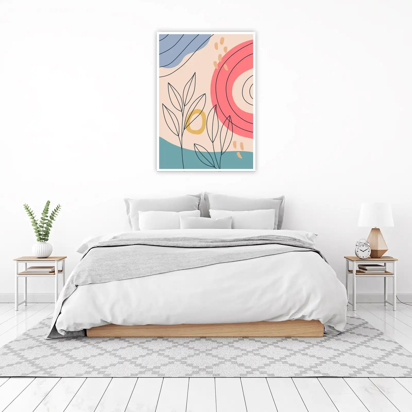 Boho Abstract Botanical Wall Art