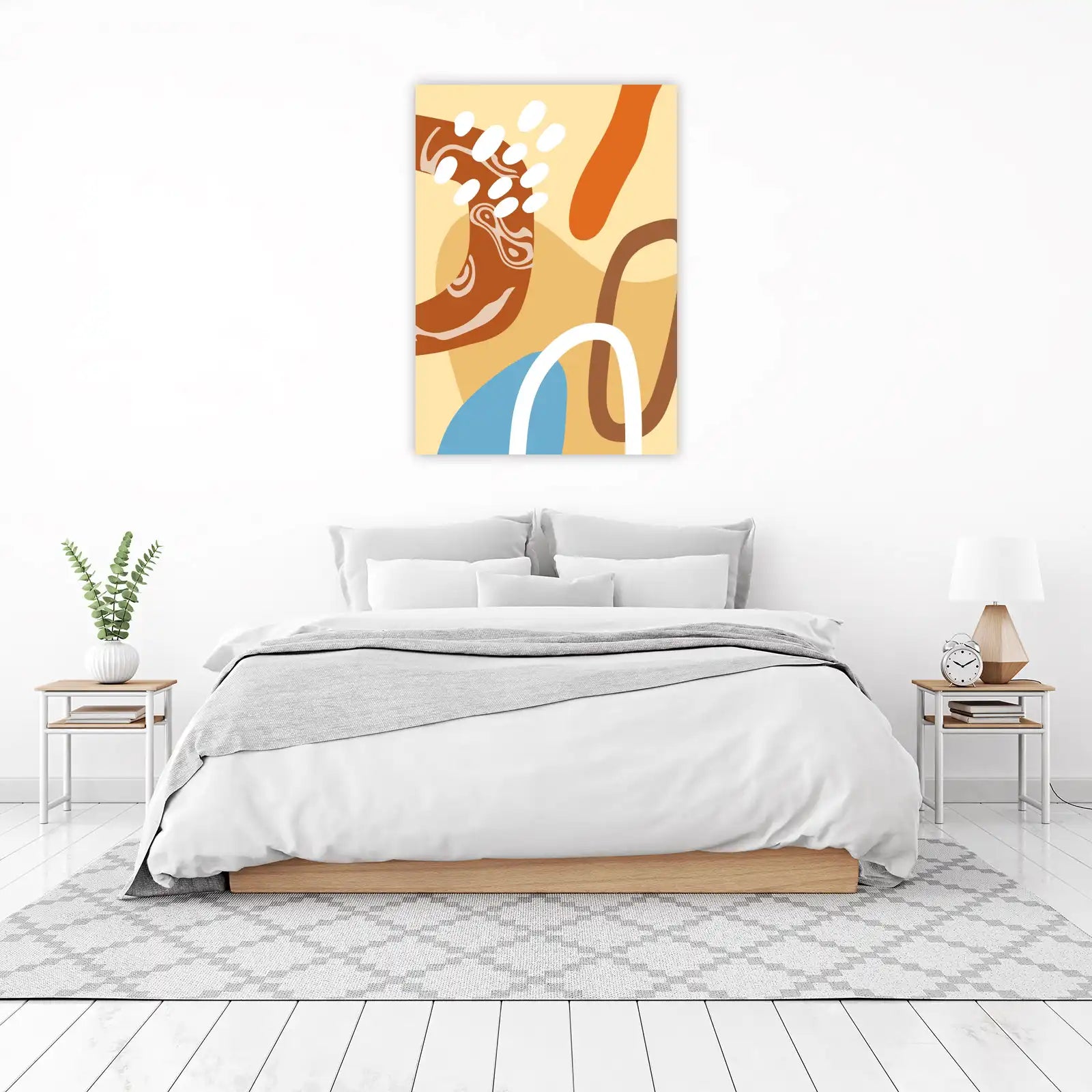 Abstract Earth Tones Organic Shapes Wall Art