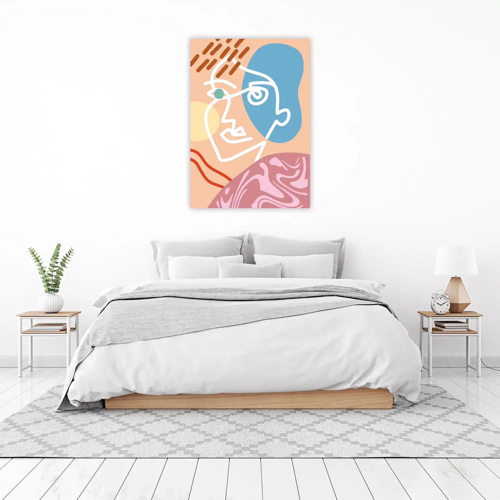 Abstract Face & Shapes Wall Art