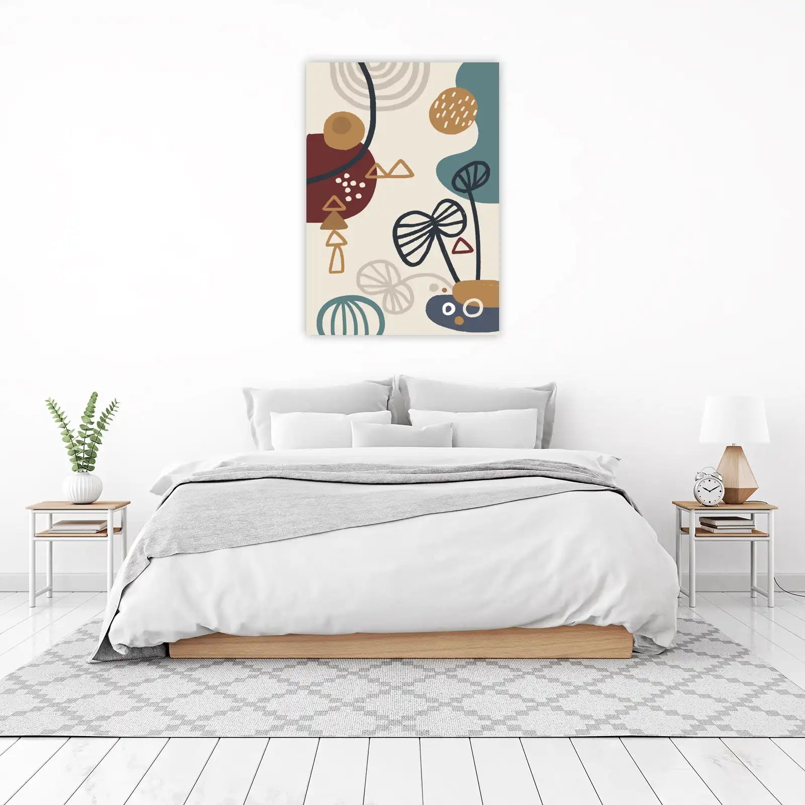 Boho Abstract Organic Shapes Wall Art