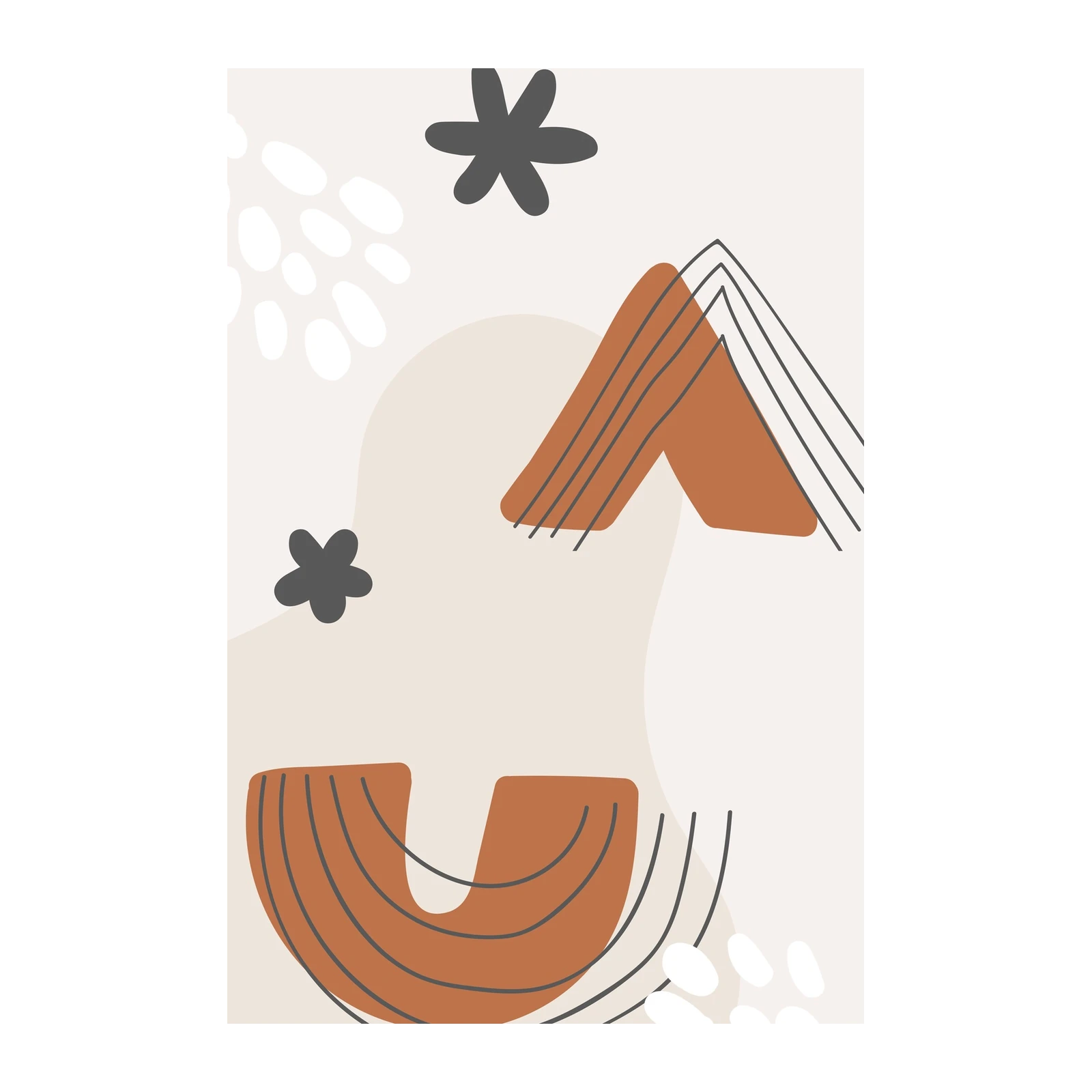 Boho Abstract Earth Tones Wall Art