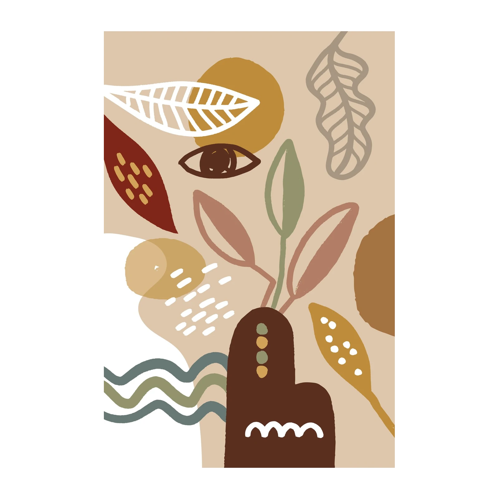 Abstract Boho Botanical Eye Wall Art