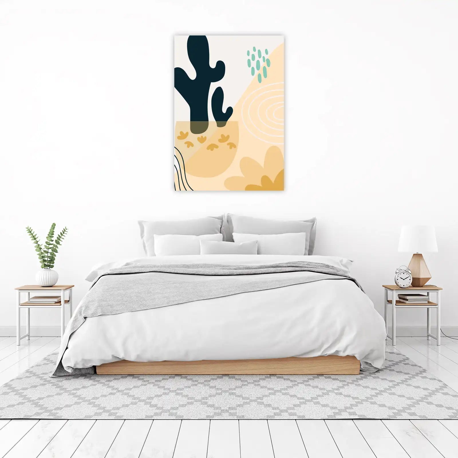 Abstract Desert Bloom Cactus Wall Art