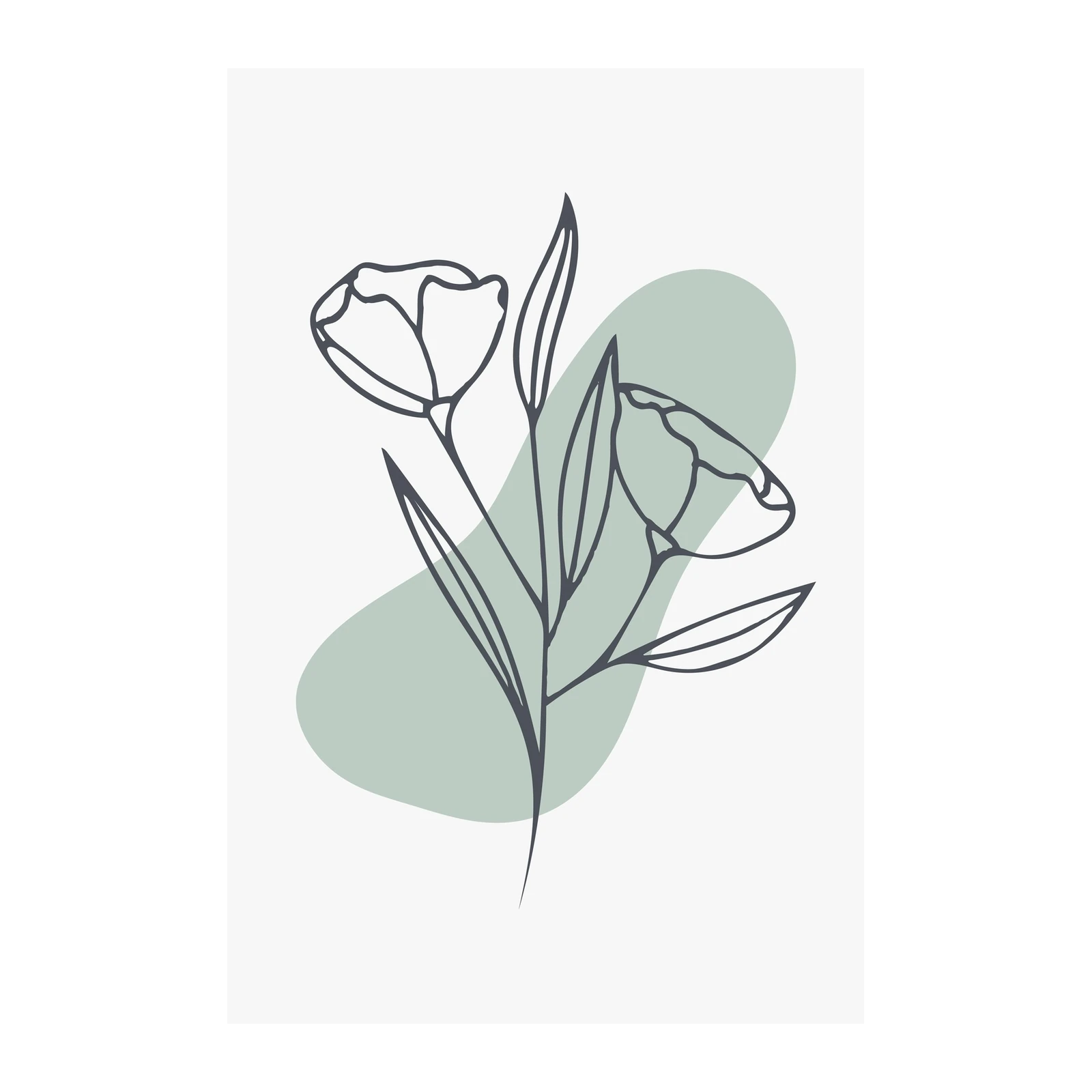 Minimalist Botanical Line Art Wall Art