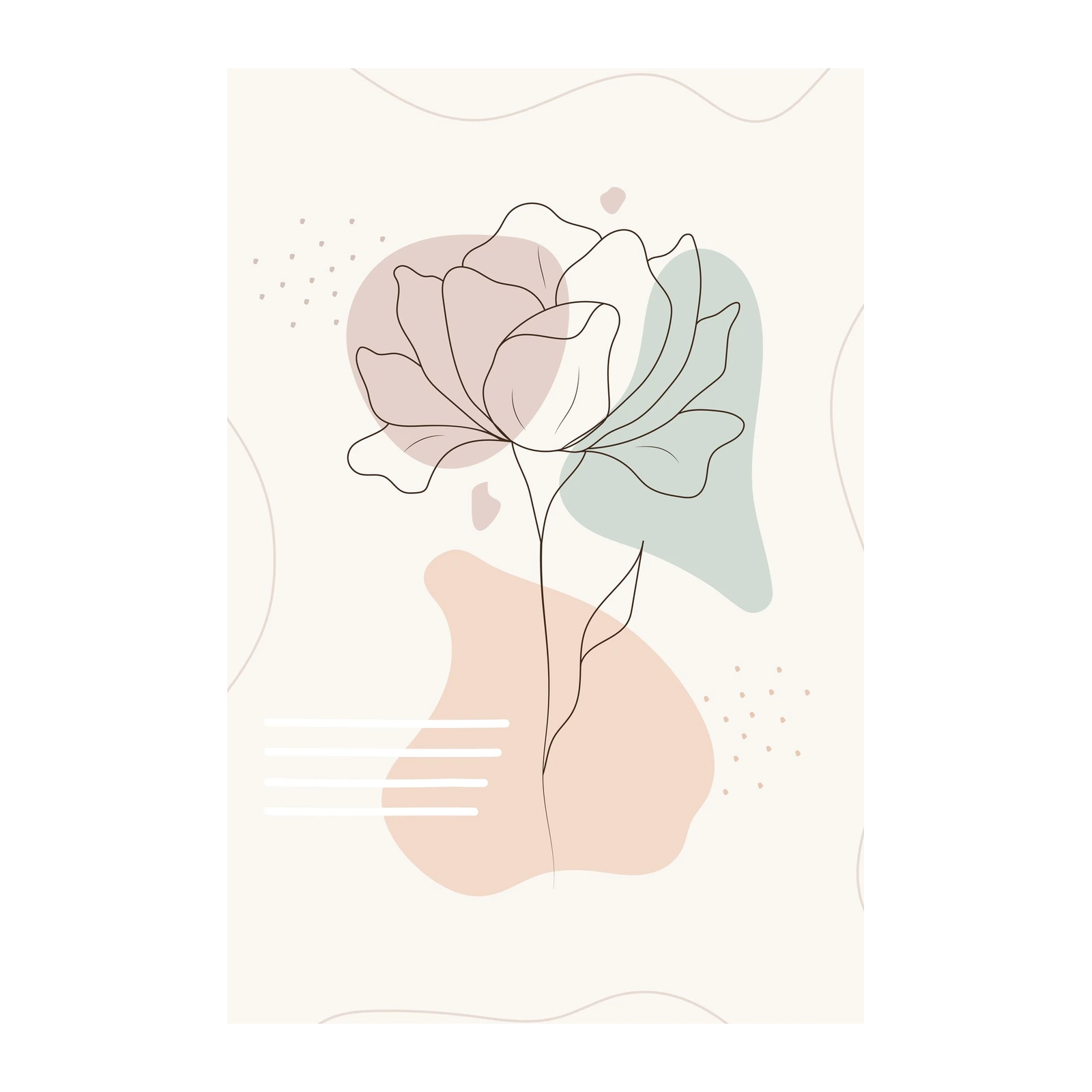 Minimalist Floral Line Art Wall Art