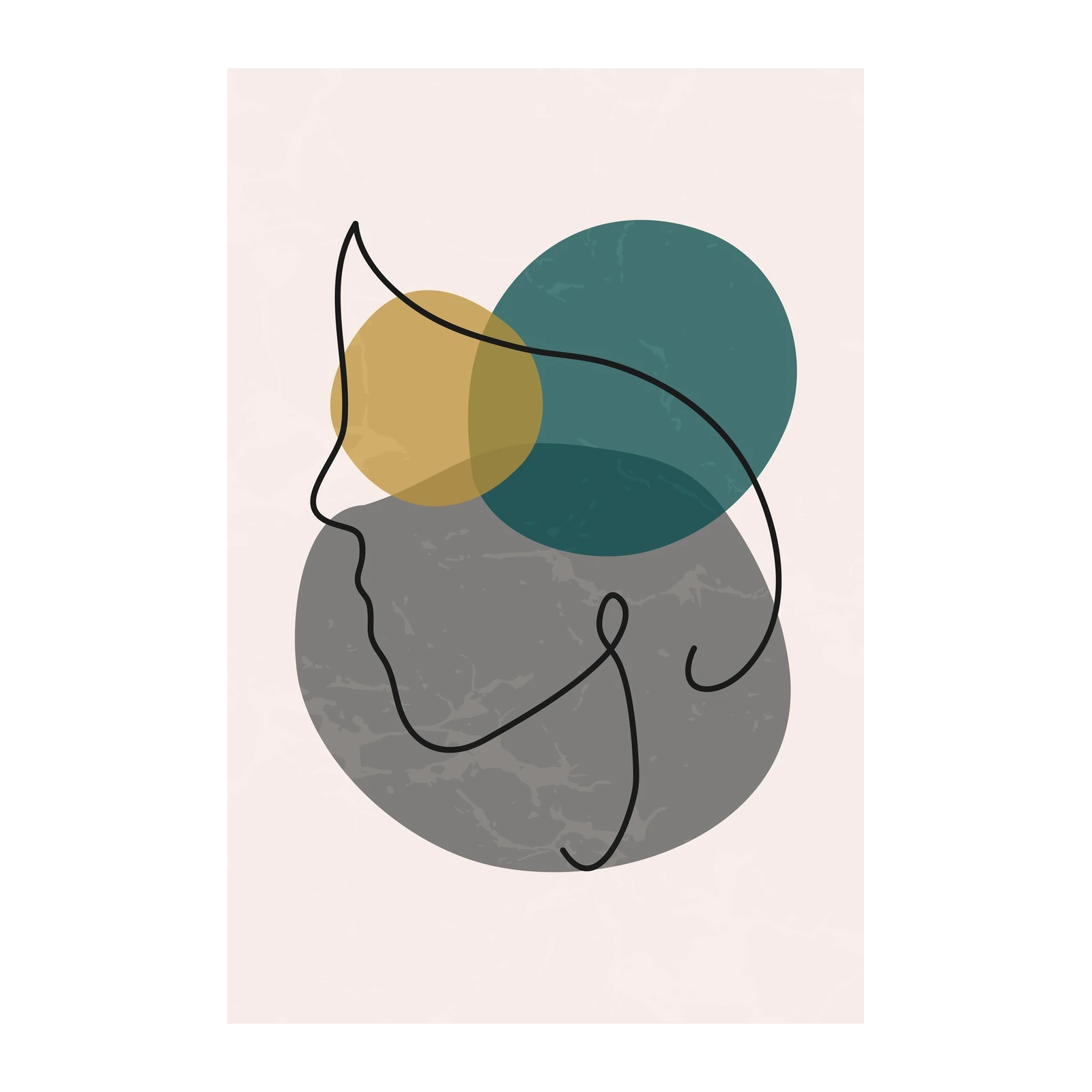 Abstract Face Boho Minimalist Wall Art
