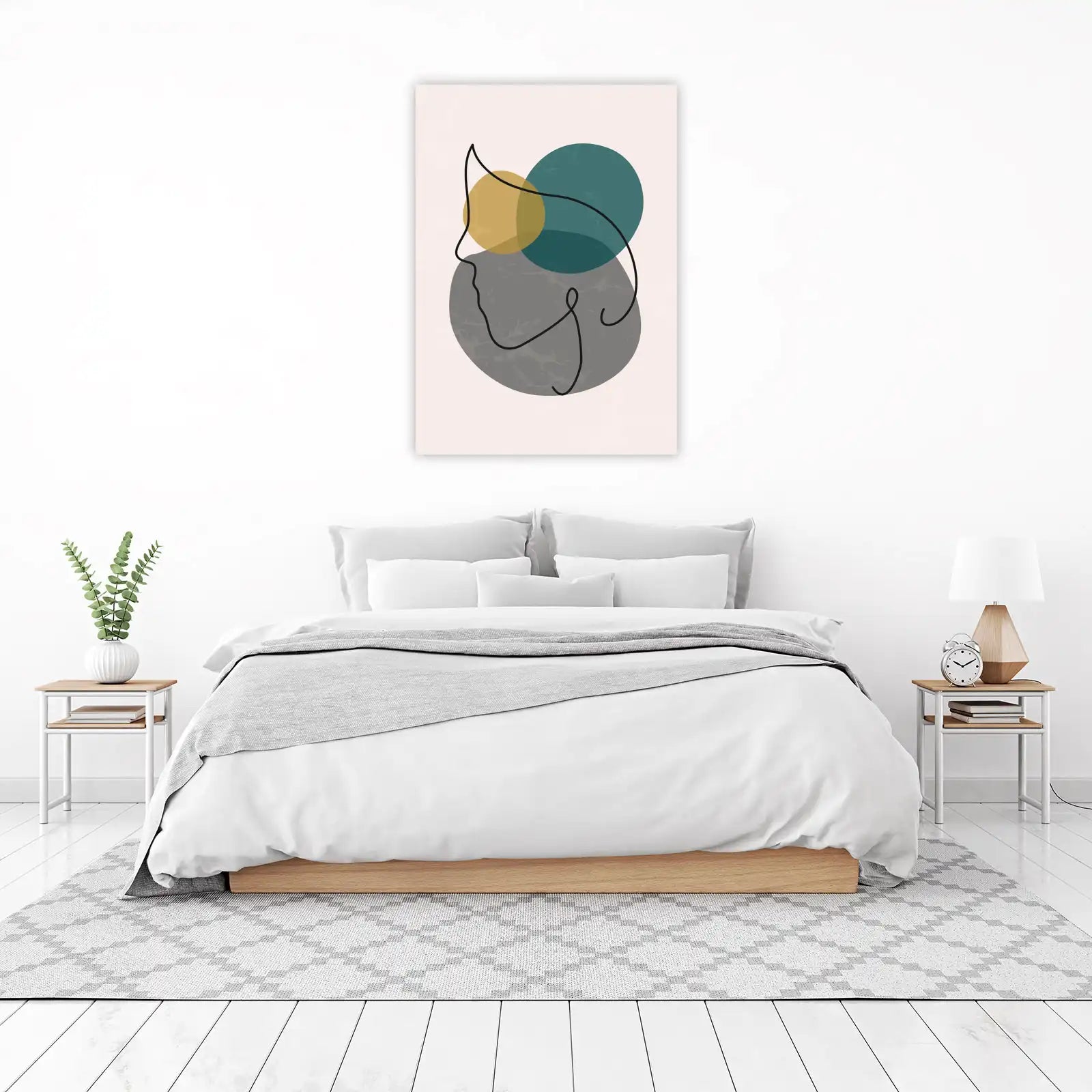 Abstract Face Boho Minimalist Wall Art