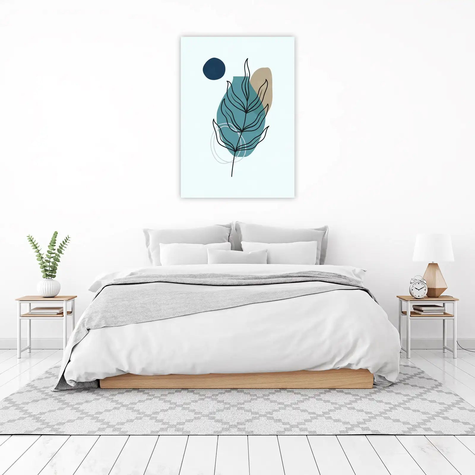 Abstract Botanical Leaf & Shapes Wall Art