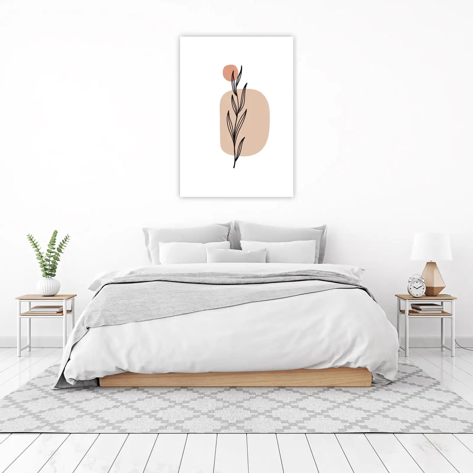 Boho Botanical Abstract Line Art Wall Art