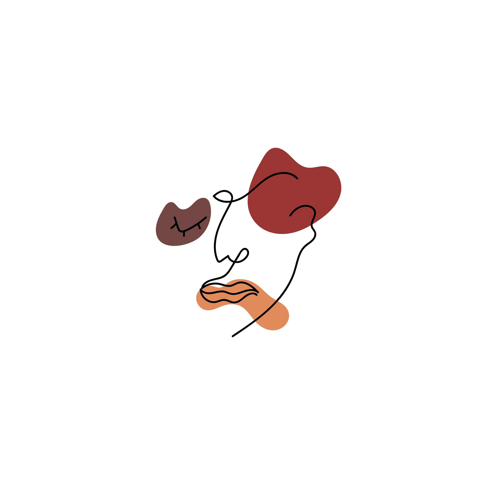Abstract Face Minimalist Line Art Wall Art