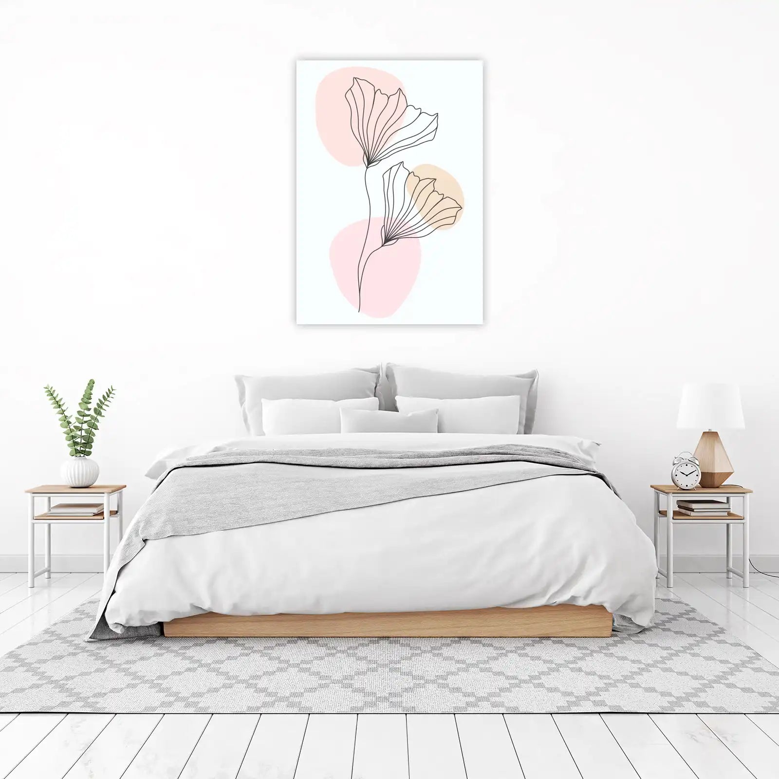 Minimalist Floral Line Art Wall Art