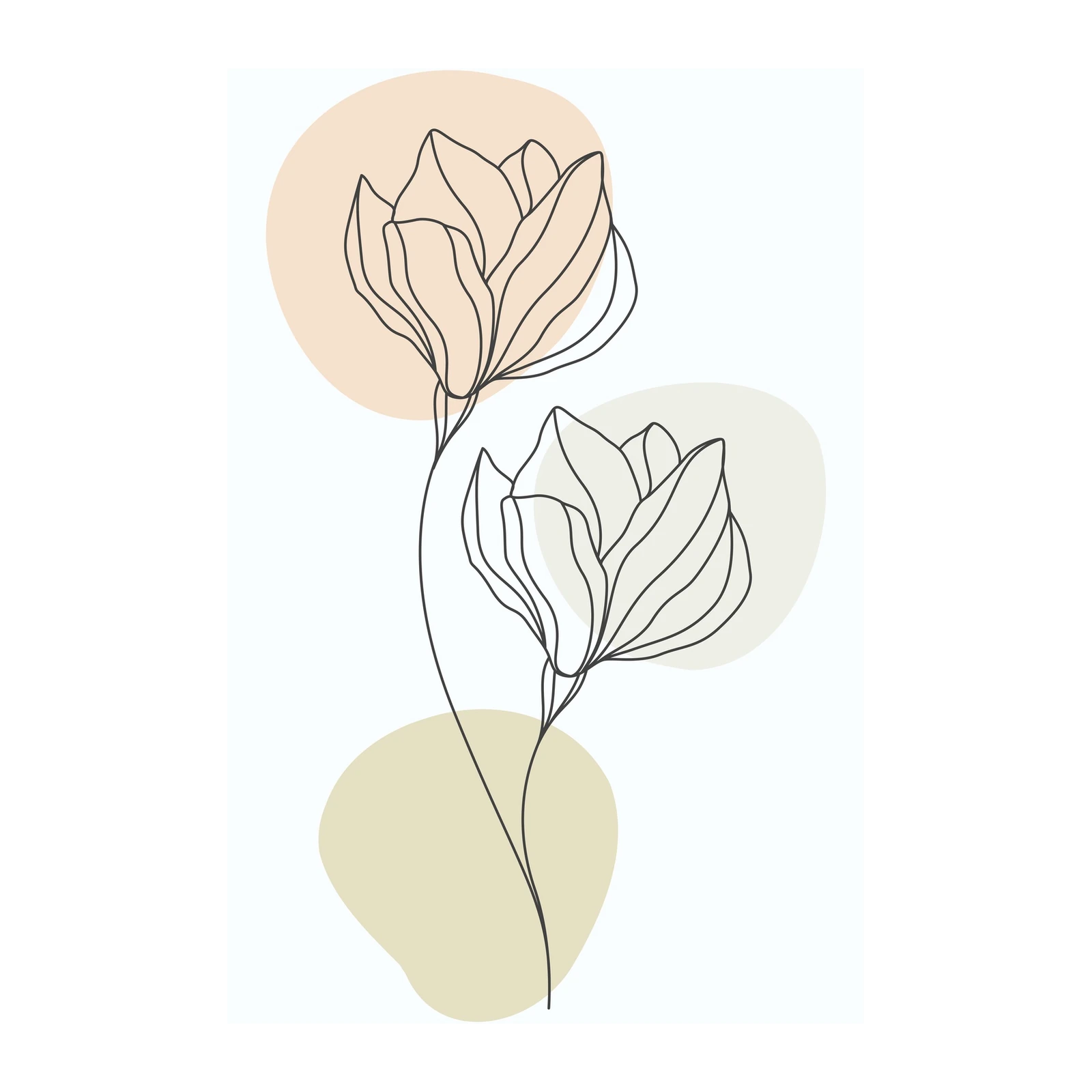 Minimalist Floral Line Art Wall Art