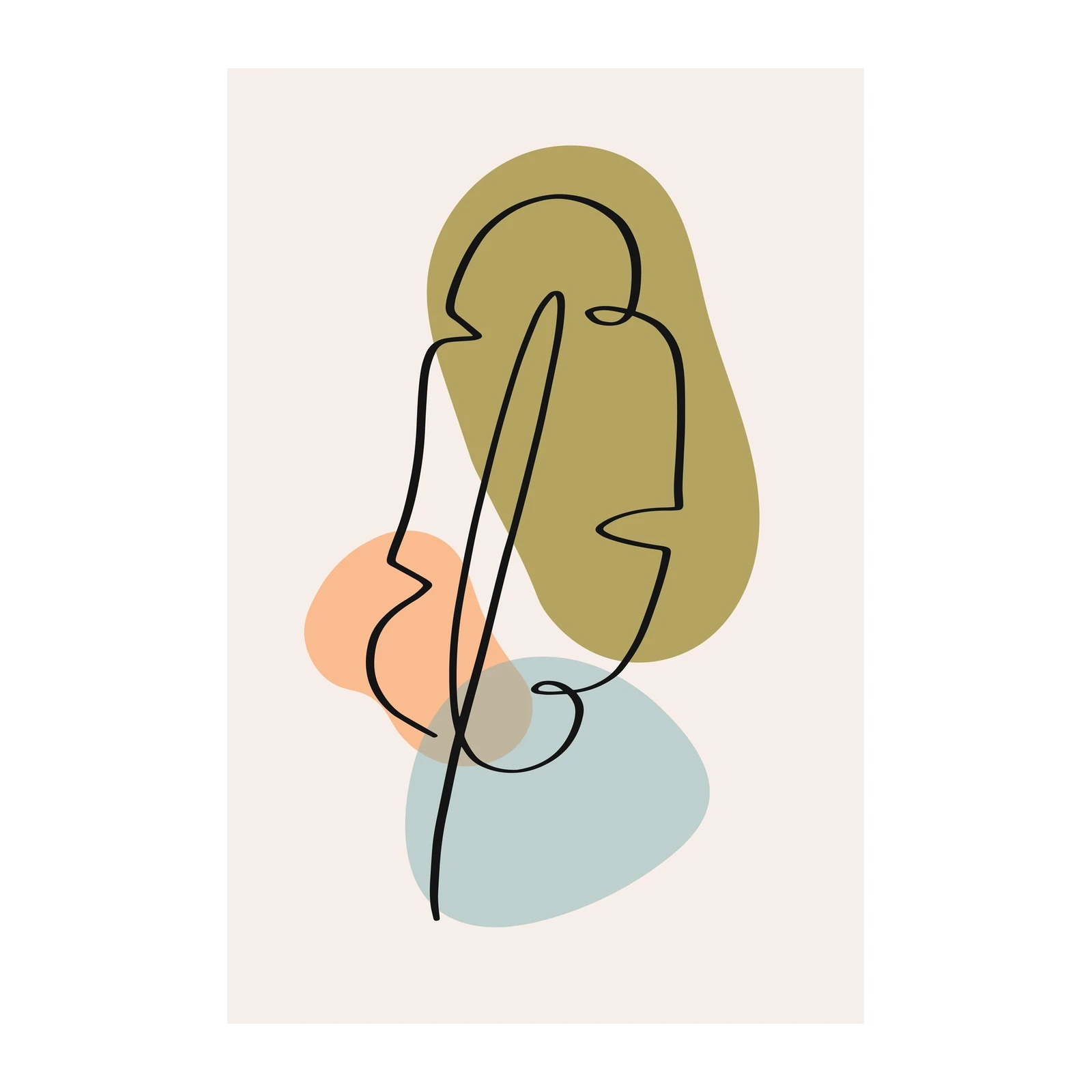Abstract Face Botanical Wall Art
