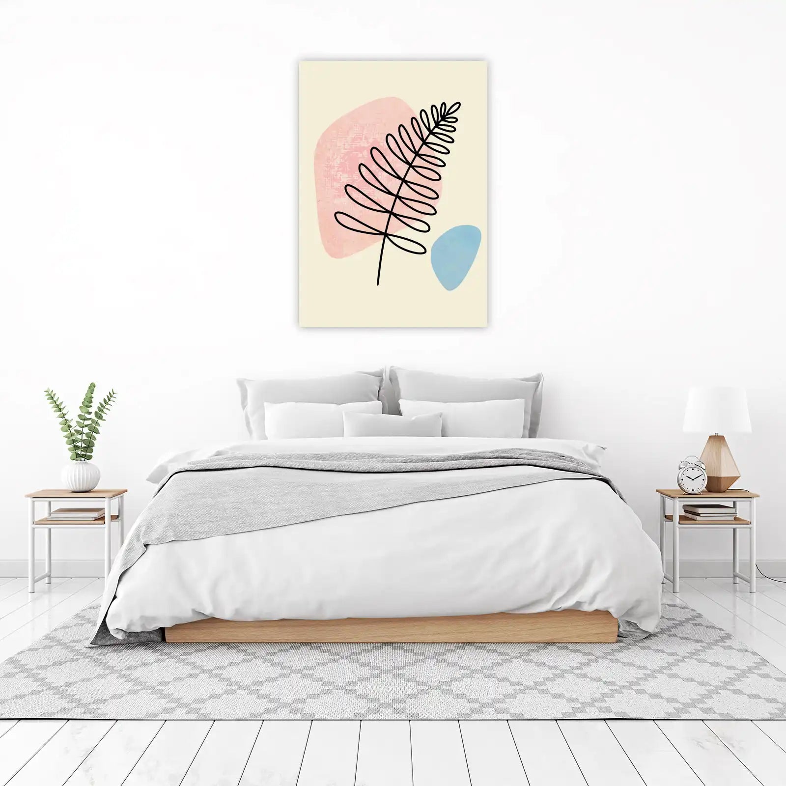 Abstract Fern & Shapes Wall Art