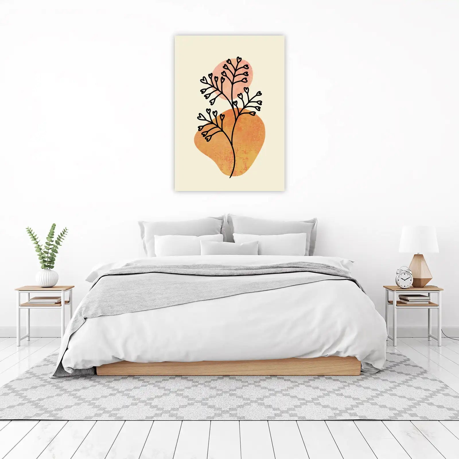 Boho Heart Branch Abstract Wall Art
