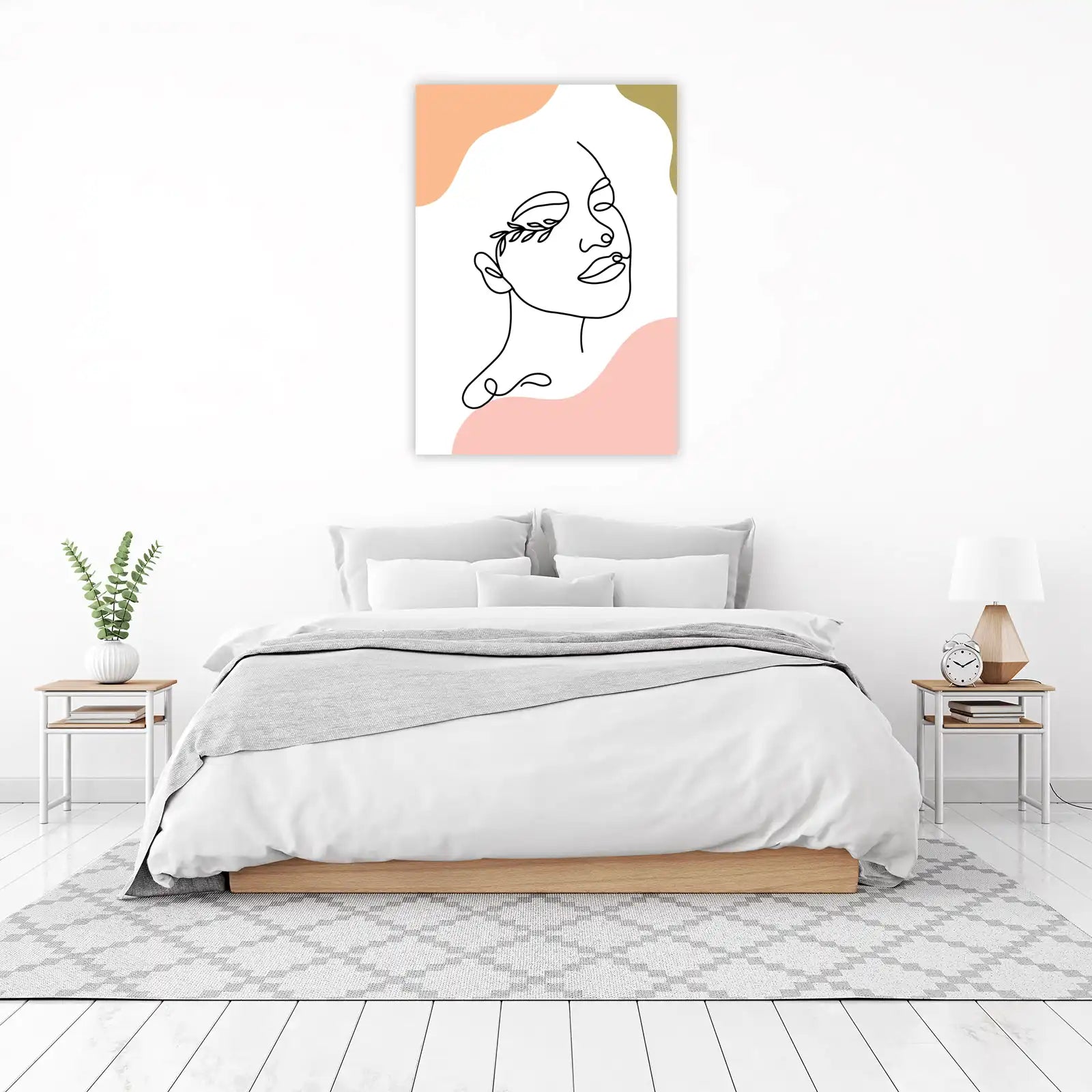 Minimalist Line Art Woman Face Wall Art