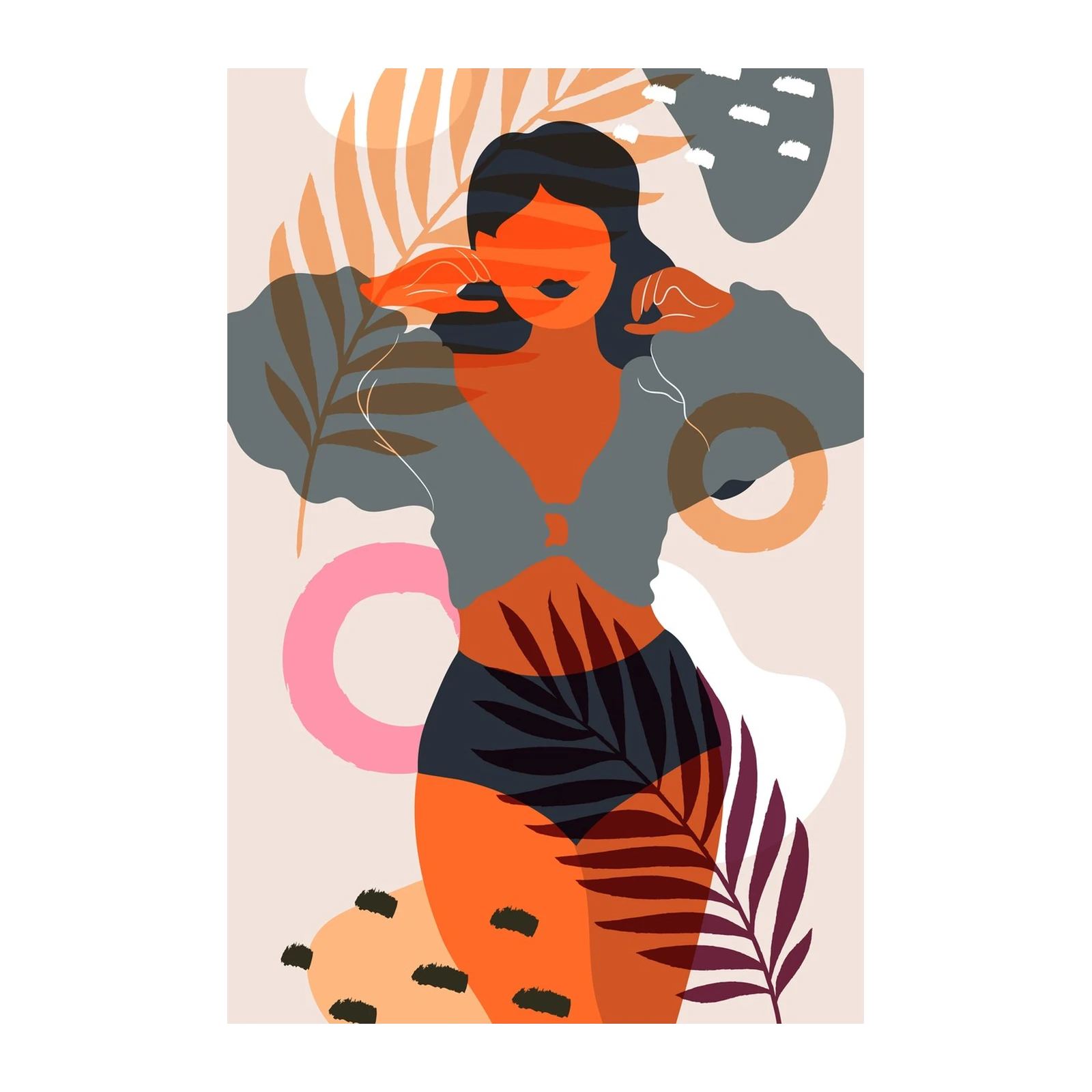 Bohemian Abstract Woman Wall Art