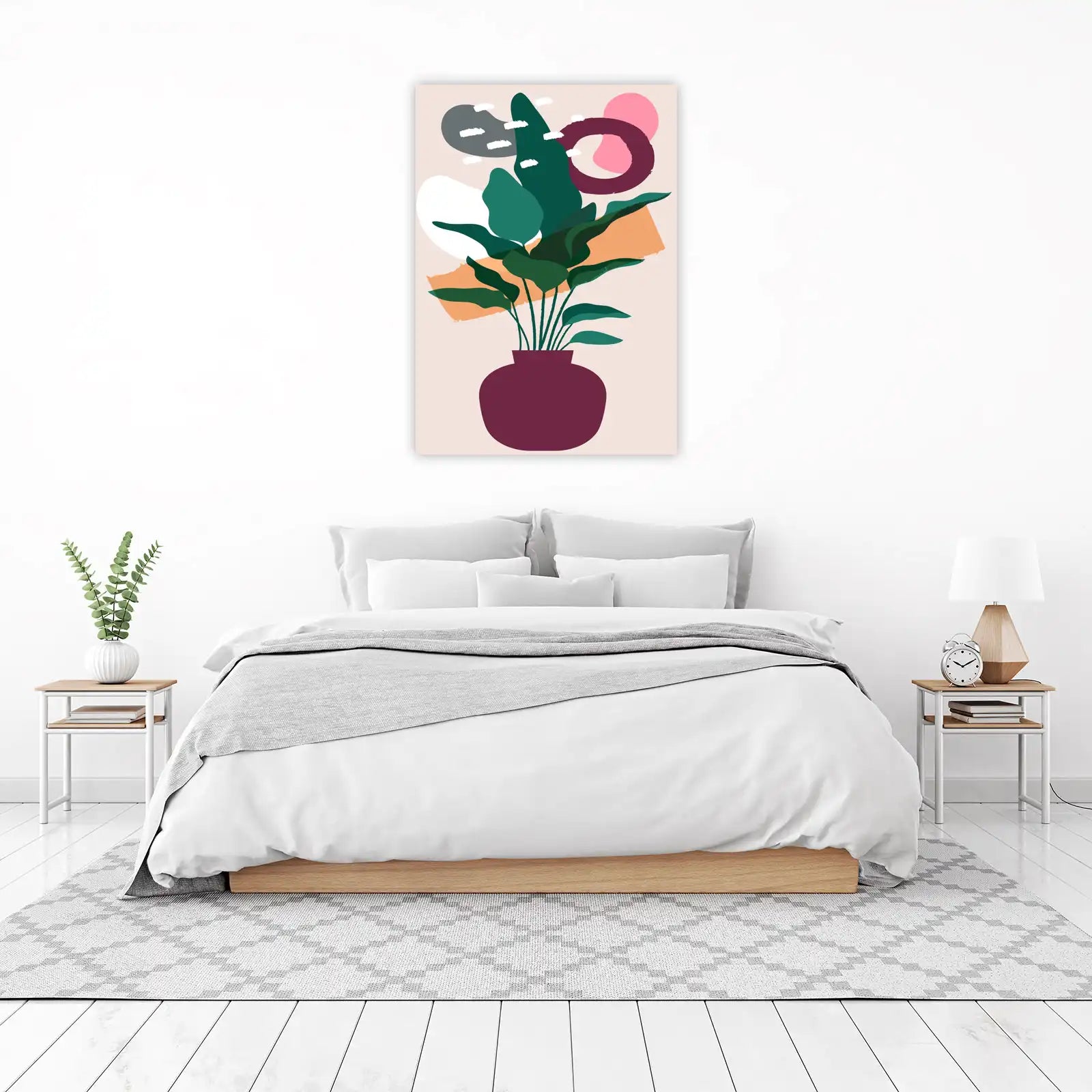 Abstract Botanical Vase Wall Art