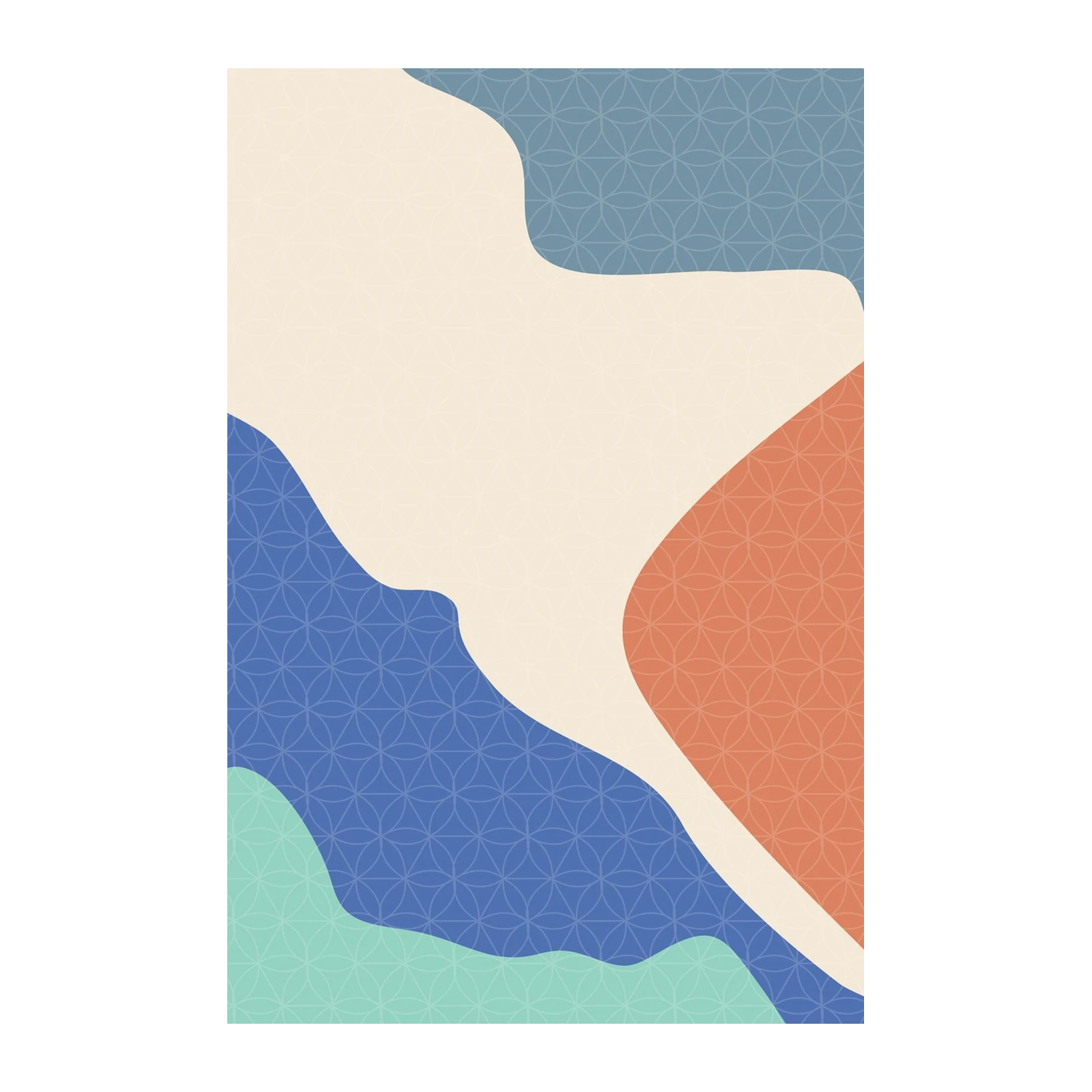 Modern Geometric Waves Wall Art