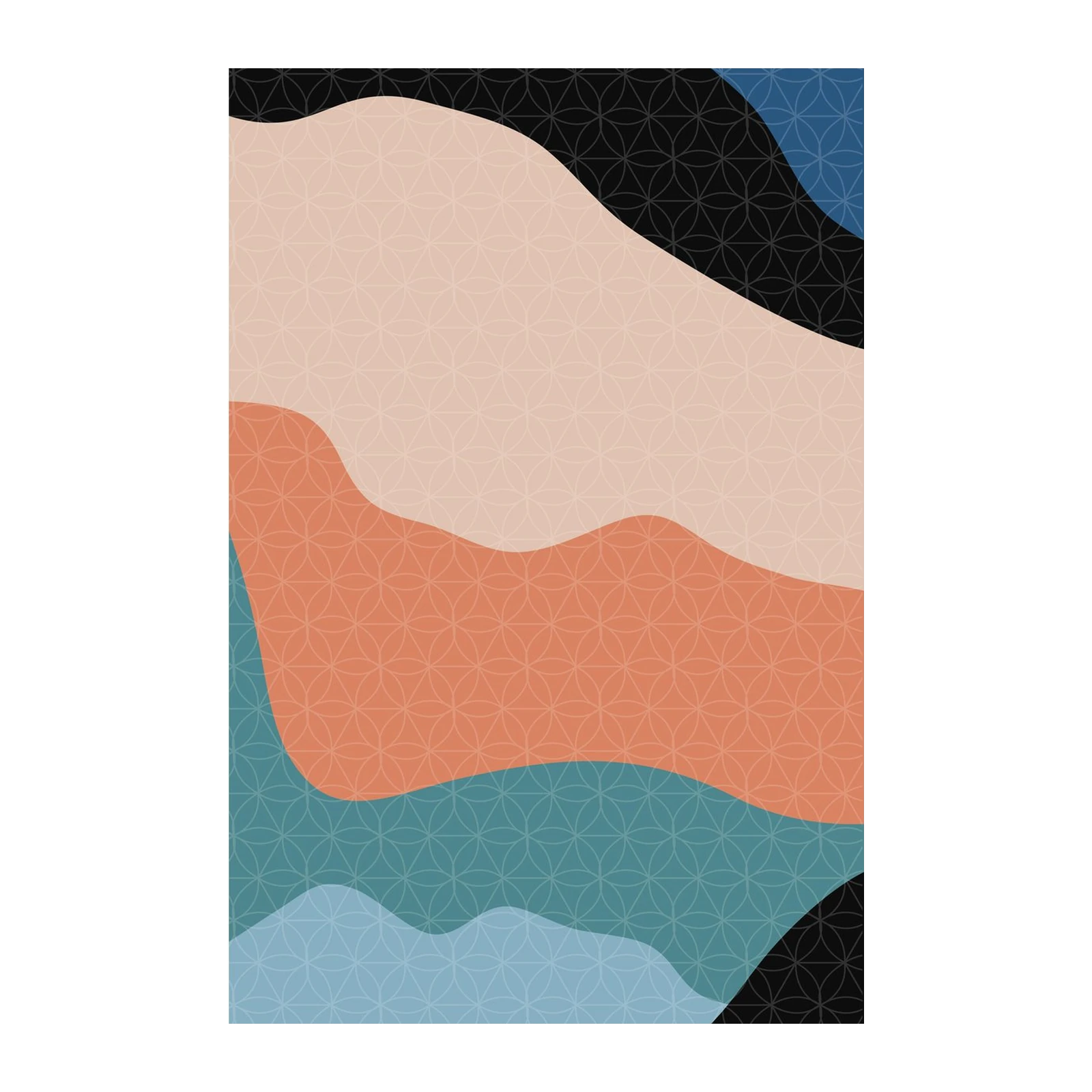Boho Abstract Waves Wall Art