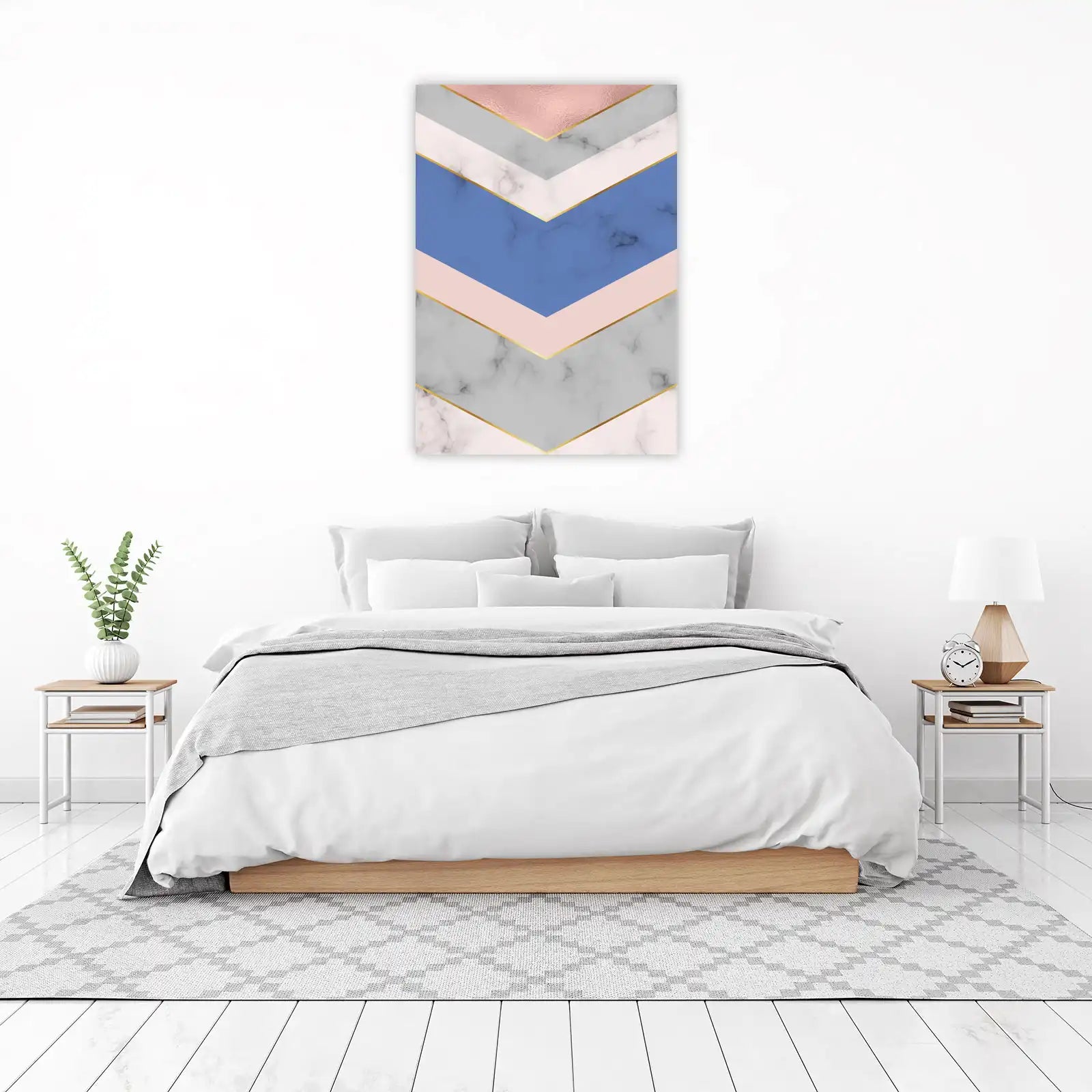 Geometric Marble & Rose Gold Wall Art