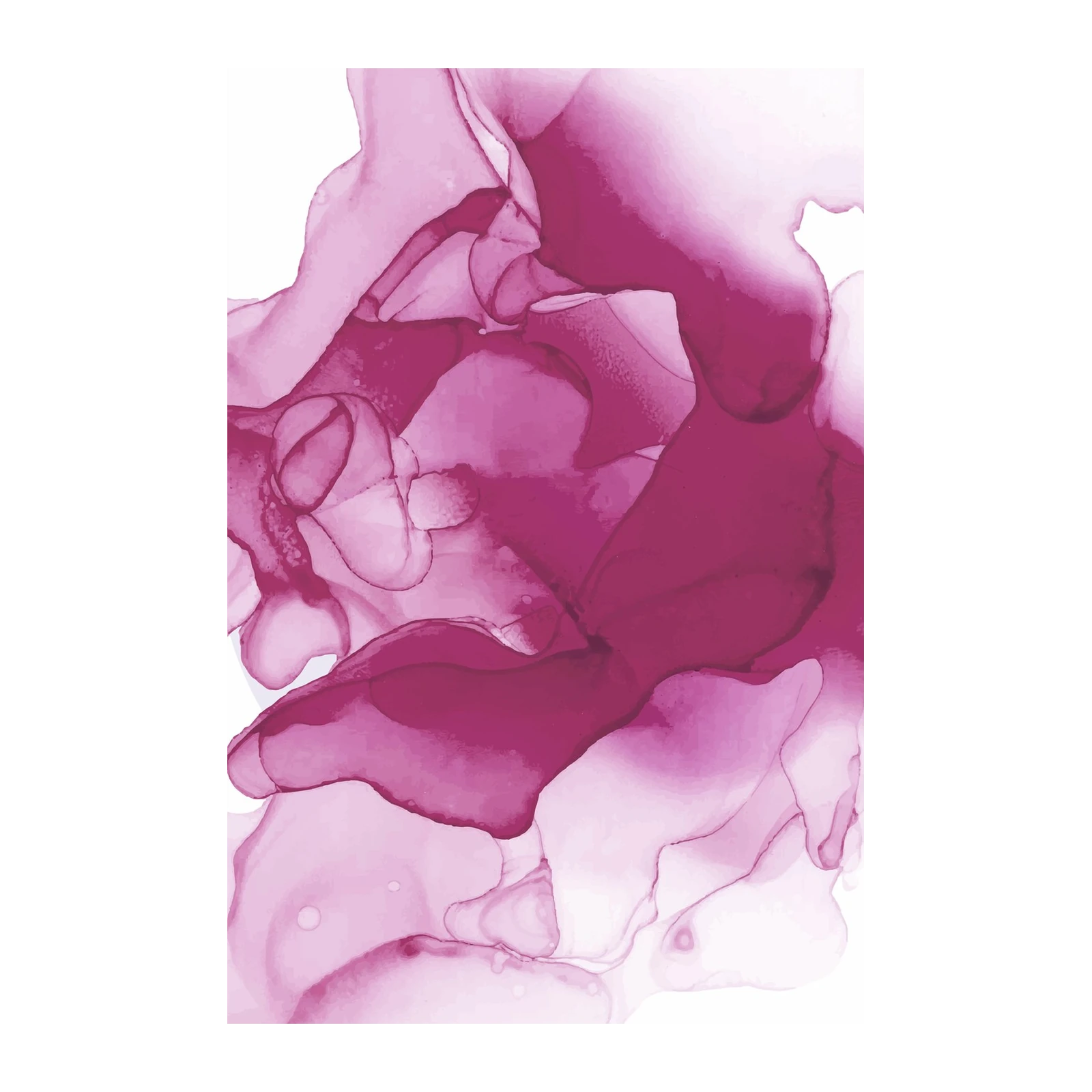 Abstract Pink Bloom Alcohol Ink Wall Art