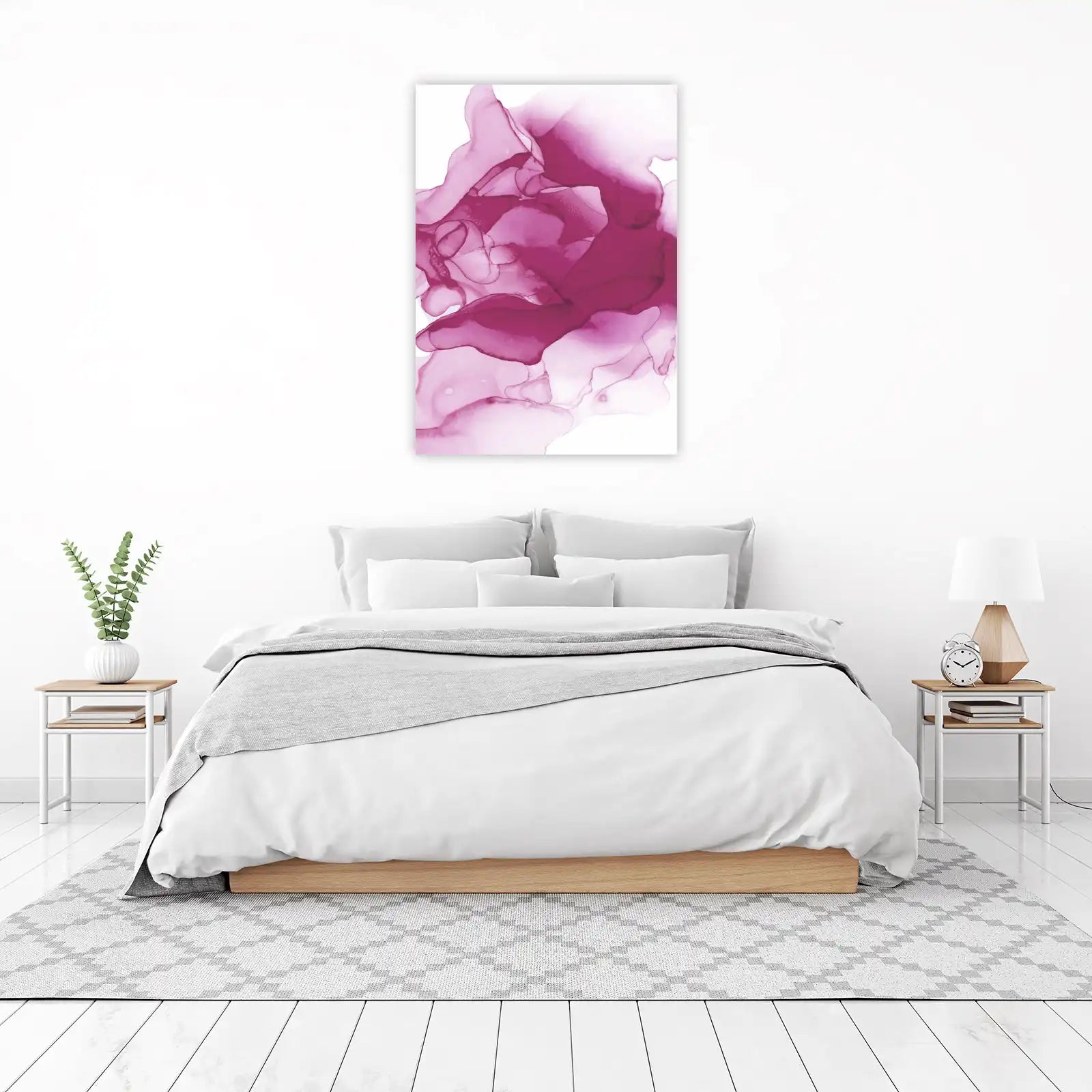 Abstract Pink Bloom Alcohol Ink Wall Art