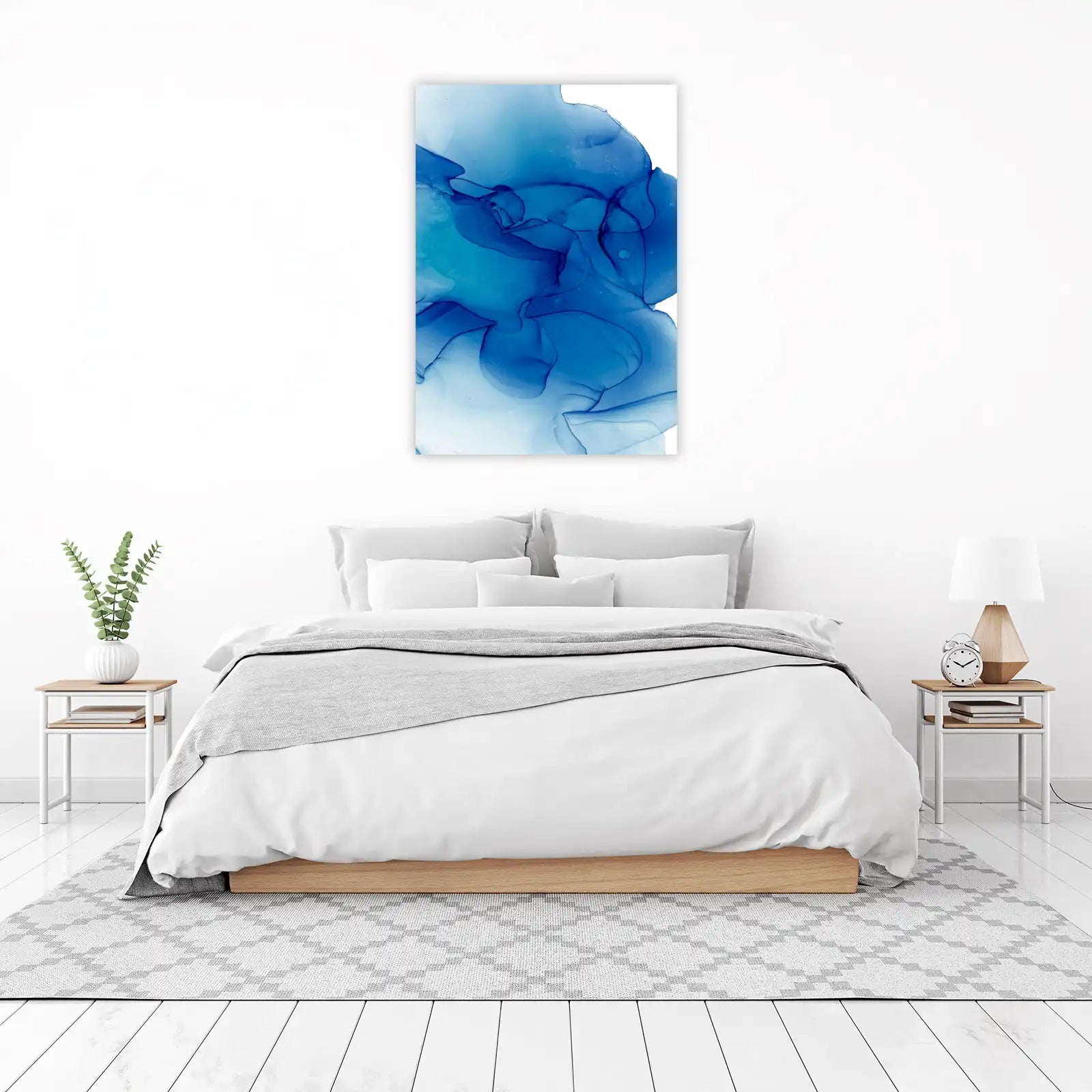 Ocean Blues Abstract Alcohol Ink Wall Art