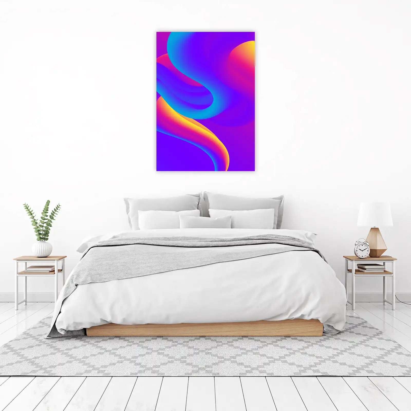 Vibrant Gradient Flow Abstract Wall Art
