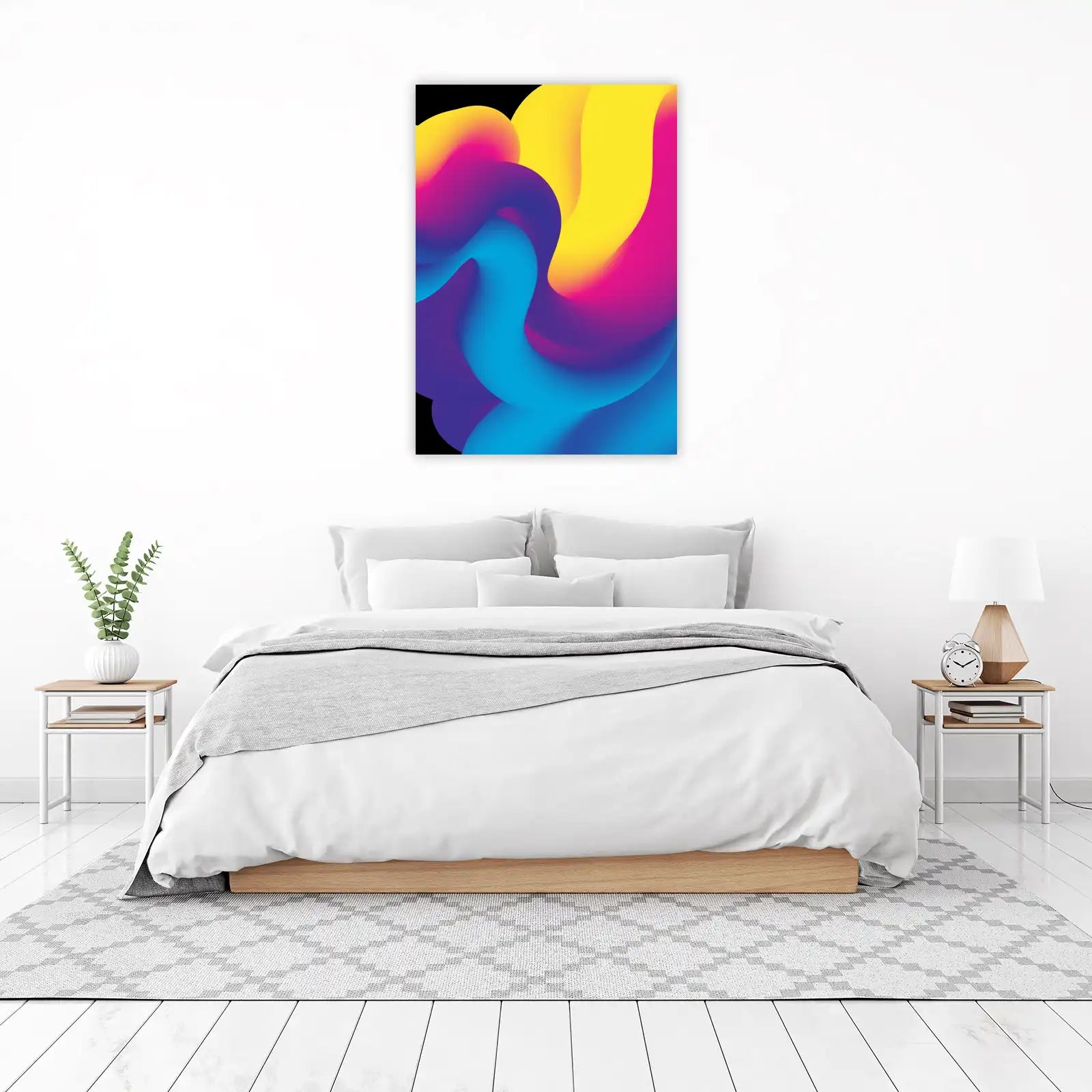 Vibrant Flow Abstract Gradient Wall Art