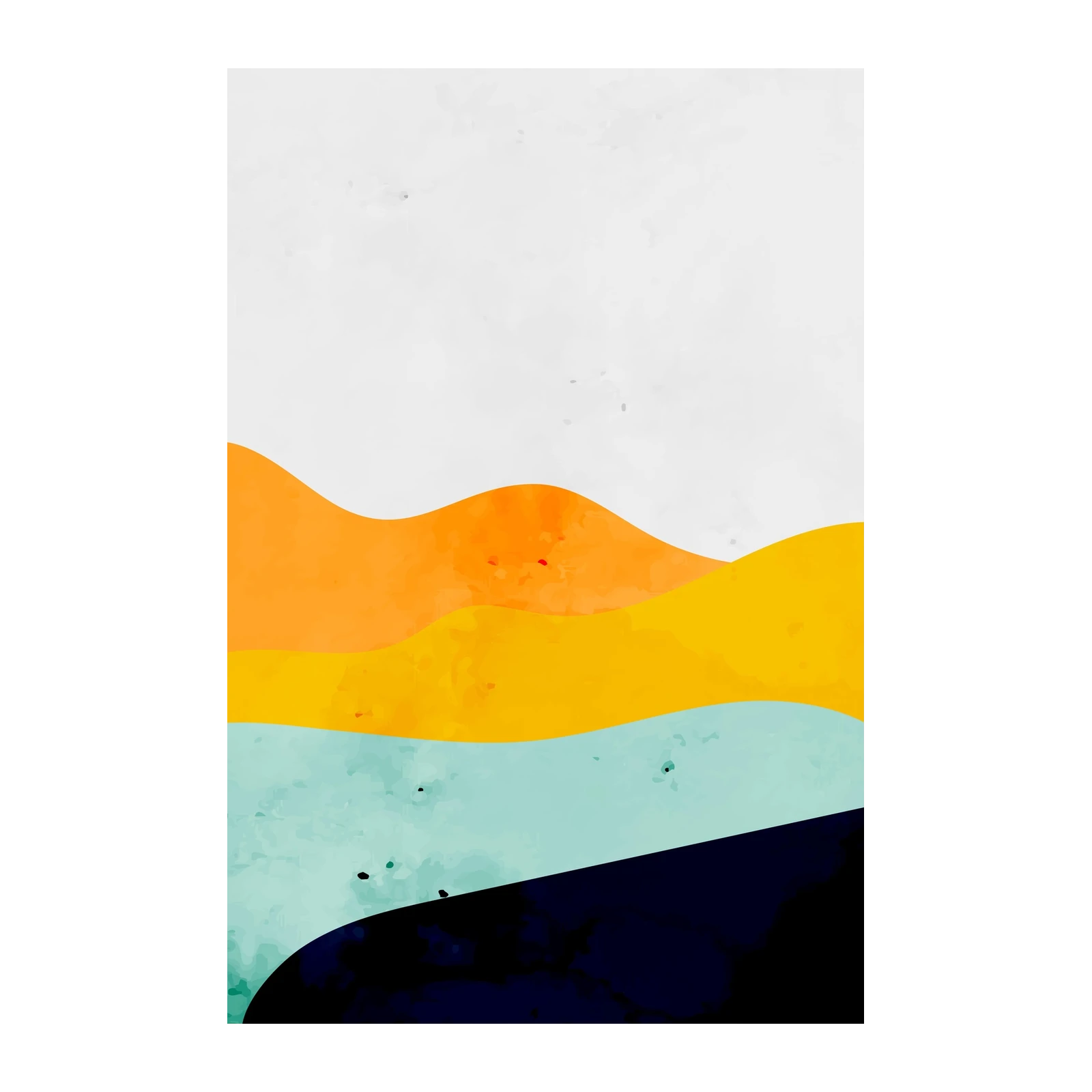 Abstract Sunset Landscape Wall Art