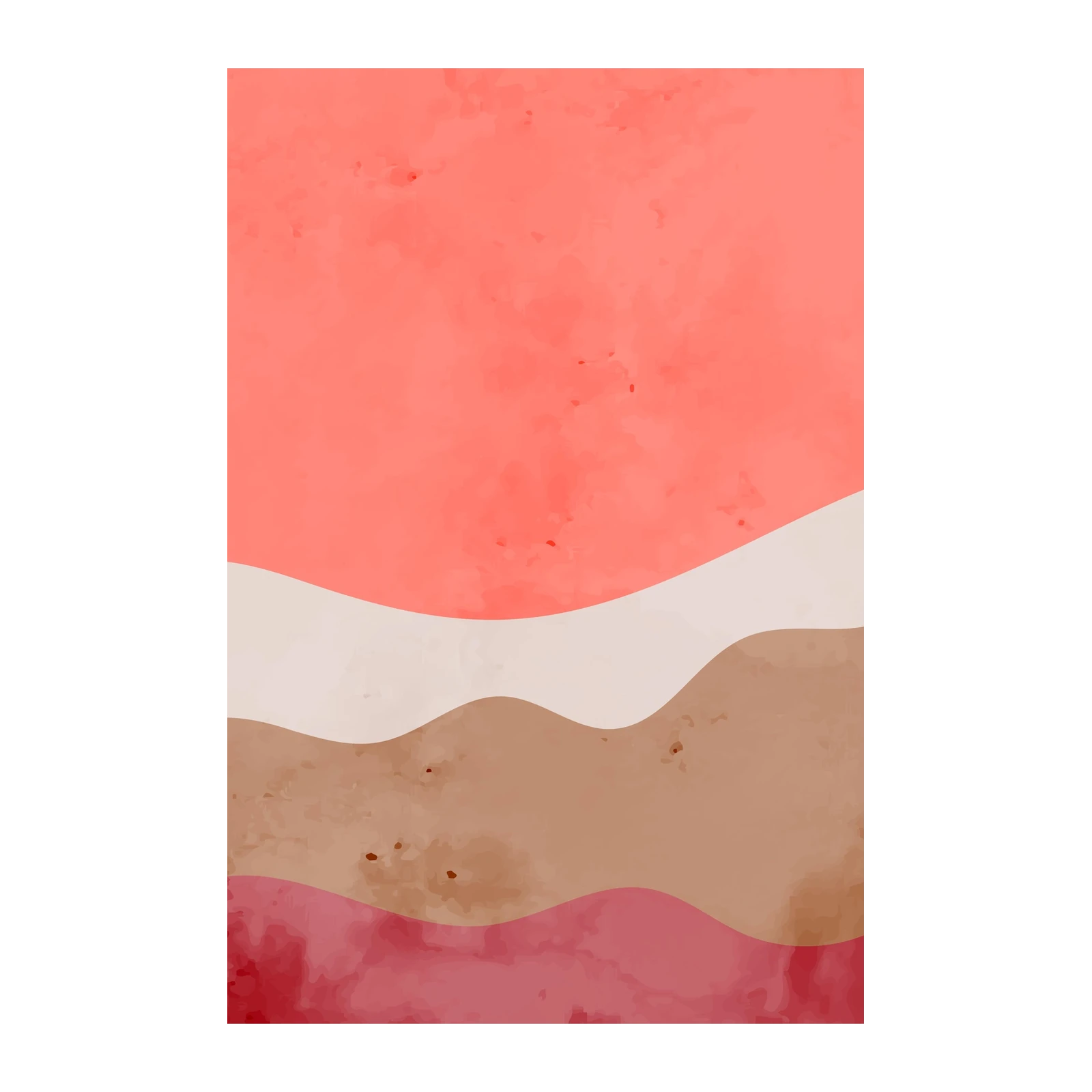 Abstract Coral Landscape Wall Art Wall Art